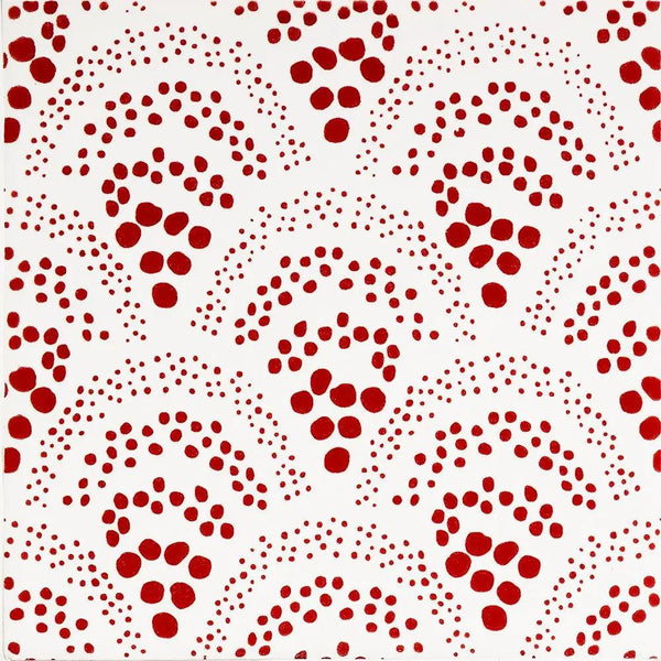 Pure White, Fire Engine Matte Chou Chou Ceramic Tiles 6x6