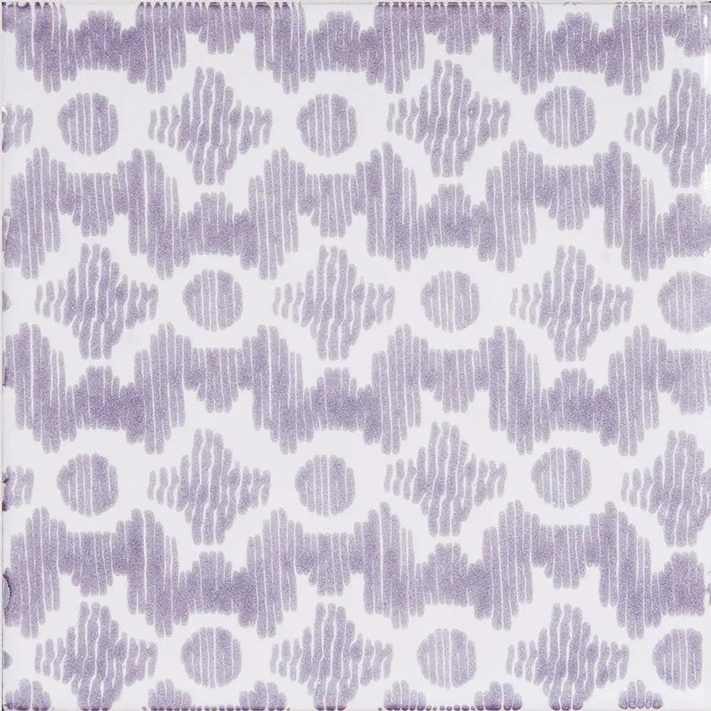 Pure White, Wisteria Glossy Clara B Ceramic Tiles 6x6 by Stonetiledepot