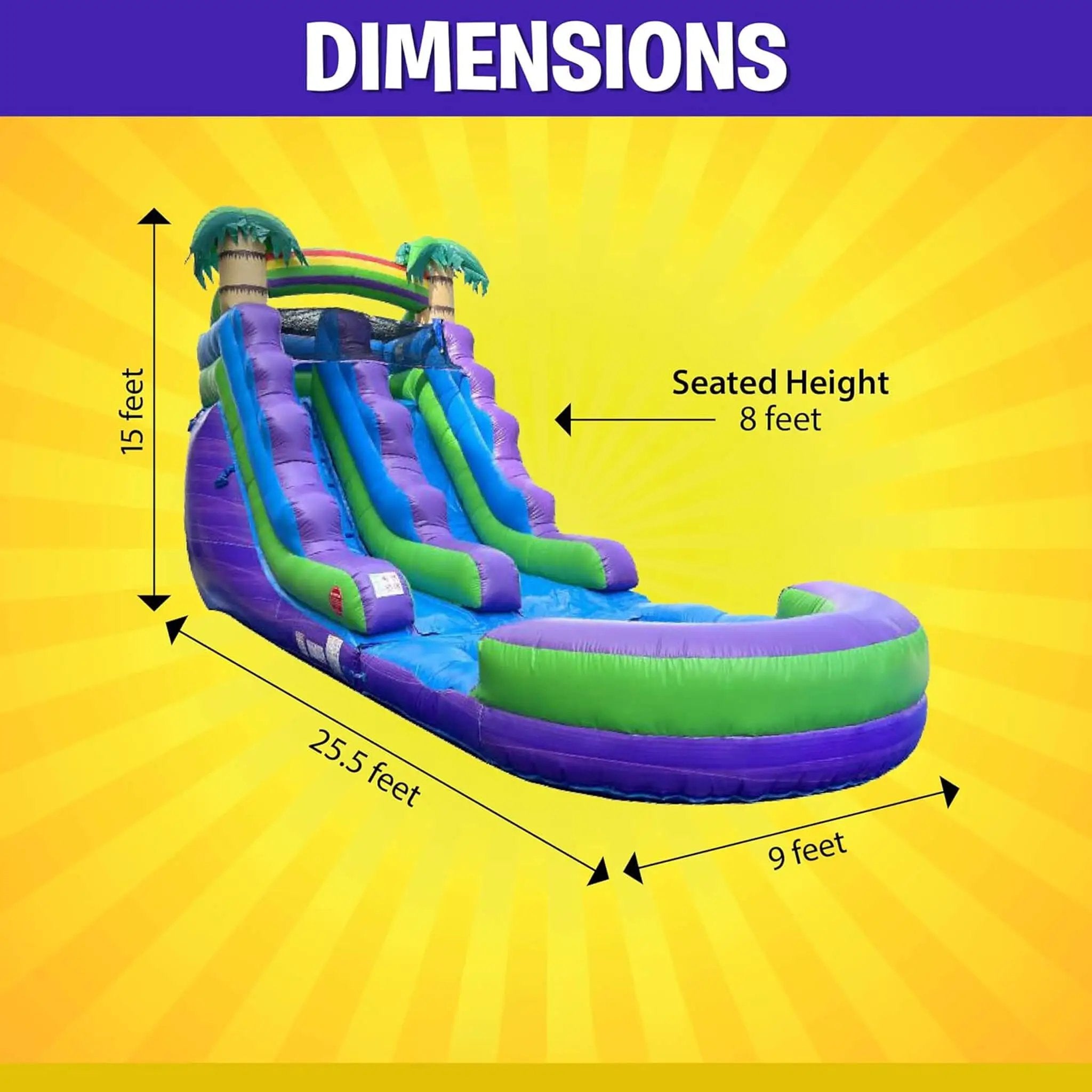 Large Purple Marble Inflatable Water Slide With Pool And Blower (SAK82910) by SAKSBY WHOLESALE
