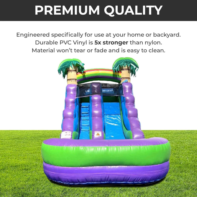 Large Purple Marble Inflatable Water Slide With Pool And Blower (SAK82910) by SAKSBY WHOLESALE