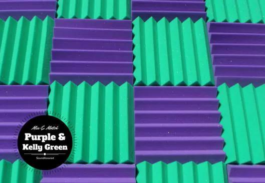 Easy Mount Acoustic Foam Kit - 12x12x2" Acoustic Foam Panels With Adhesive - Wedge Style - 4 Pack by SoundAssured