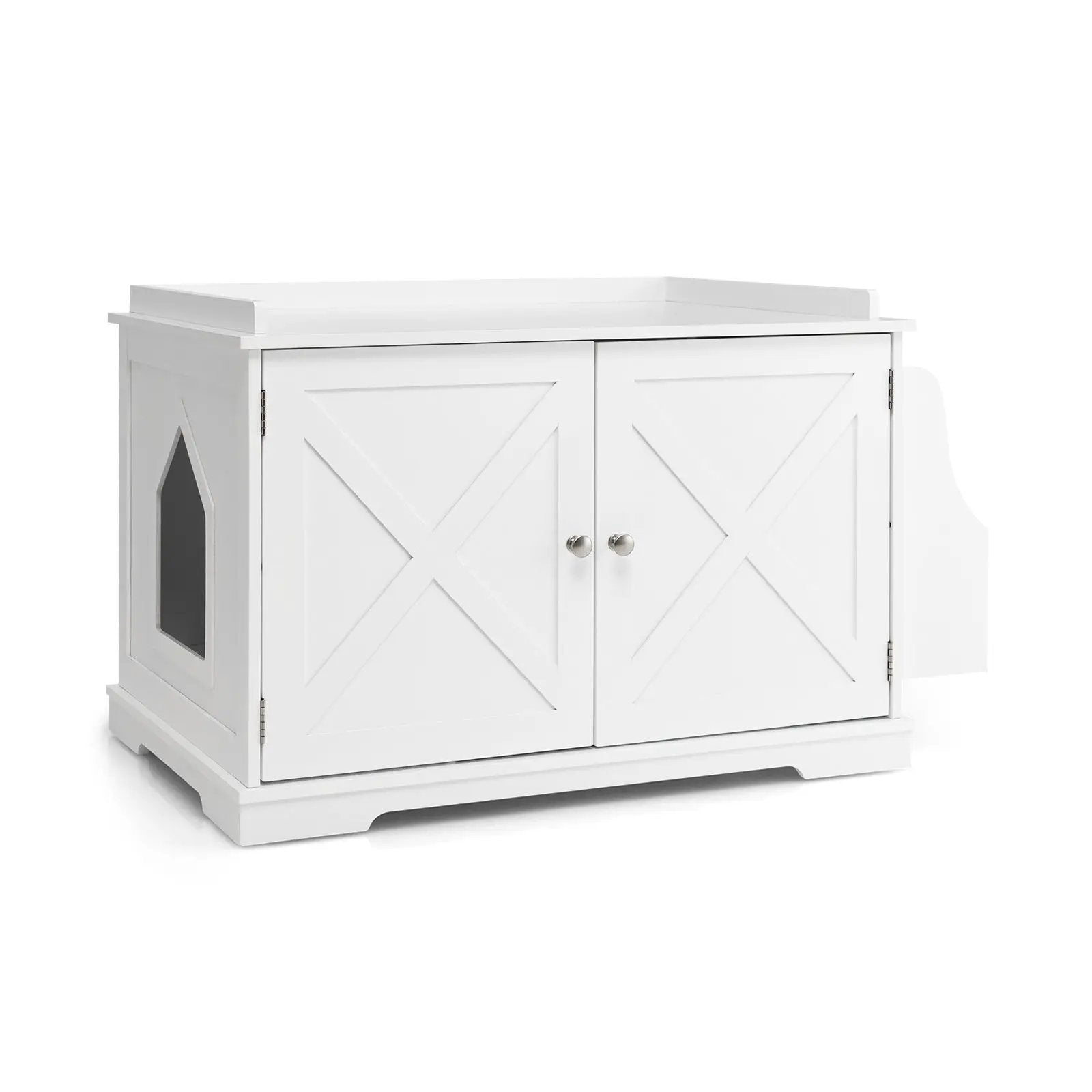 Large Wooden Cat Litter Box Enclosure with the Storage Rack by DirectDeals