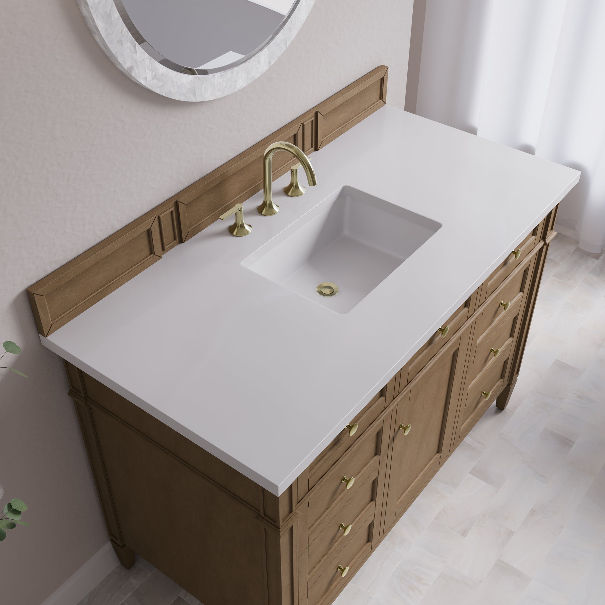 James Martin Brittany 48" Single Bathroom Vanity, Pecan, view 38