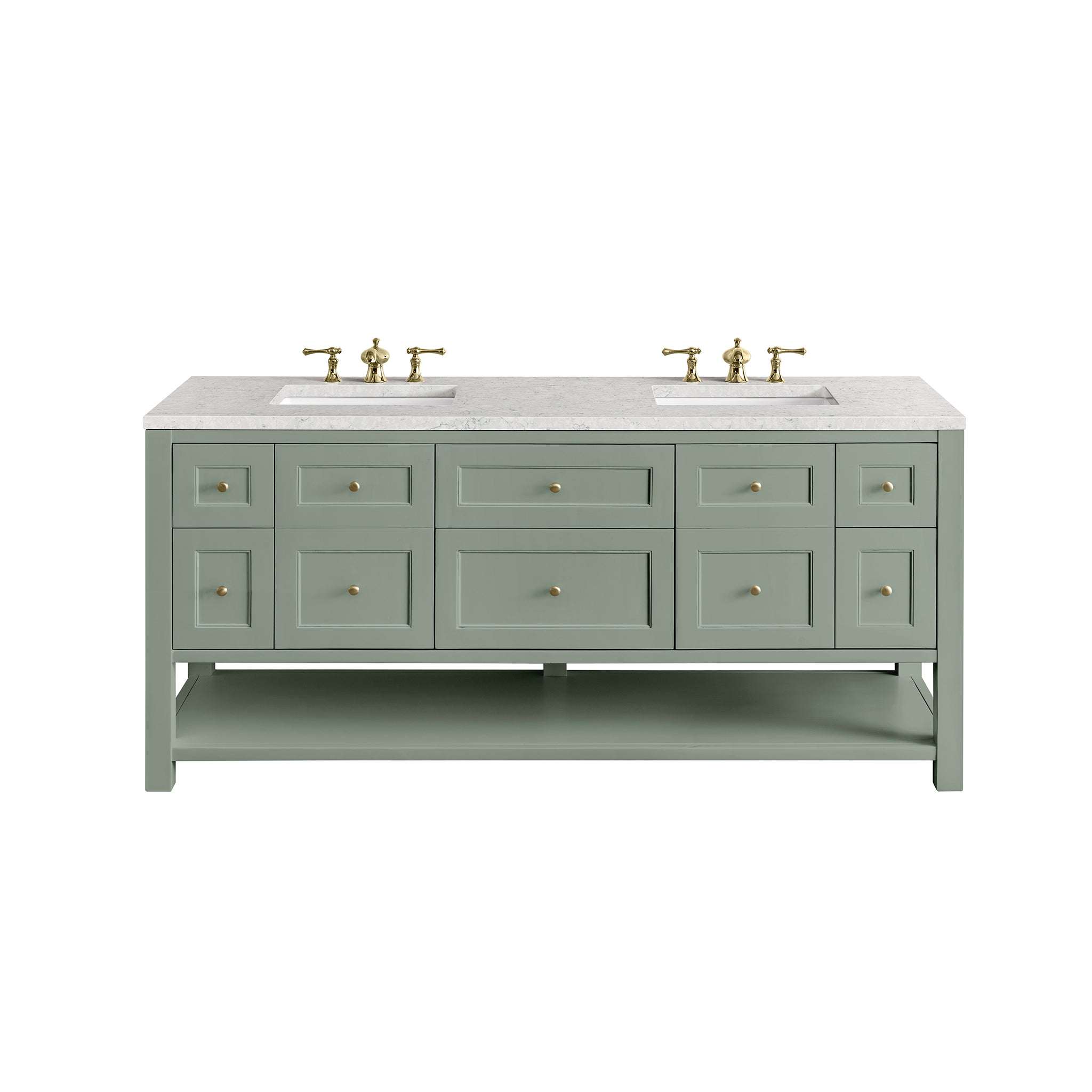 James Martin Breckenridge 72" Double Bathroom Vanity, Smokey Celadon by James Martin