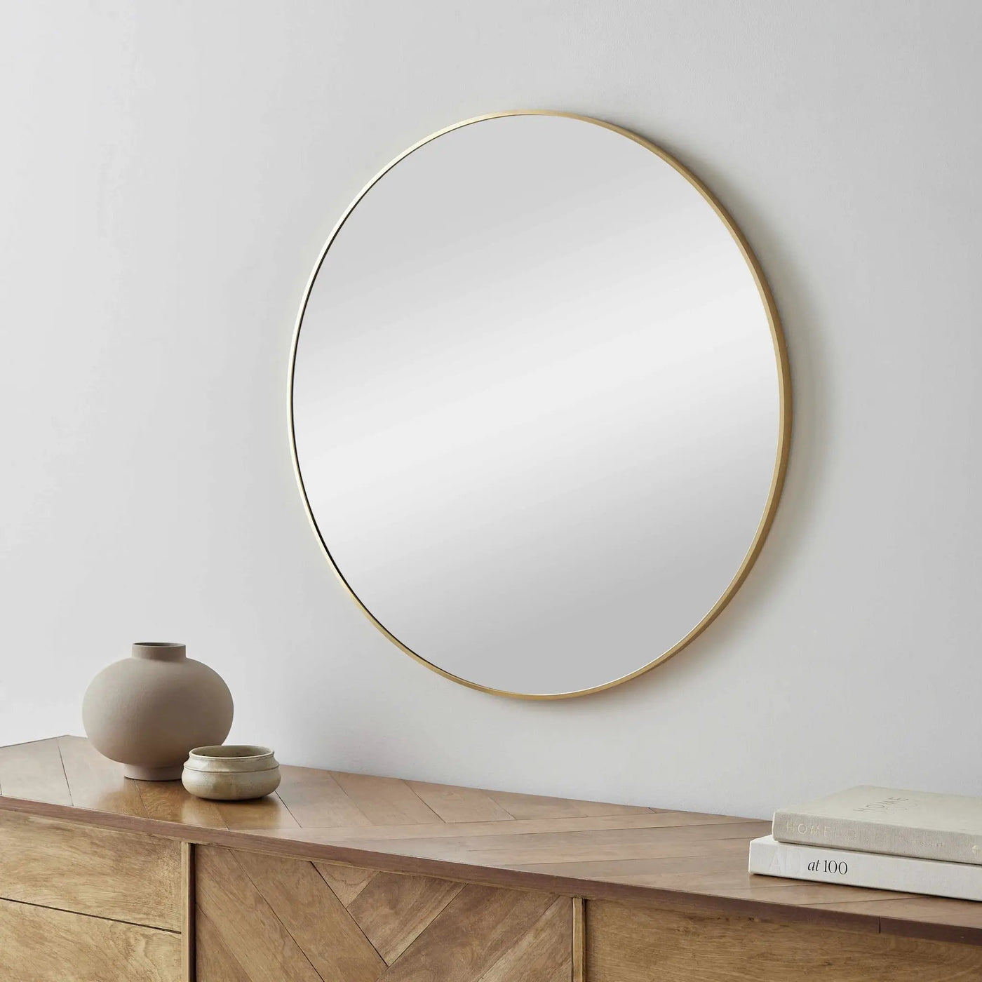 Pontalina Round Gold Mirror by Boutique Rugs
