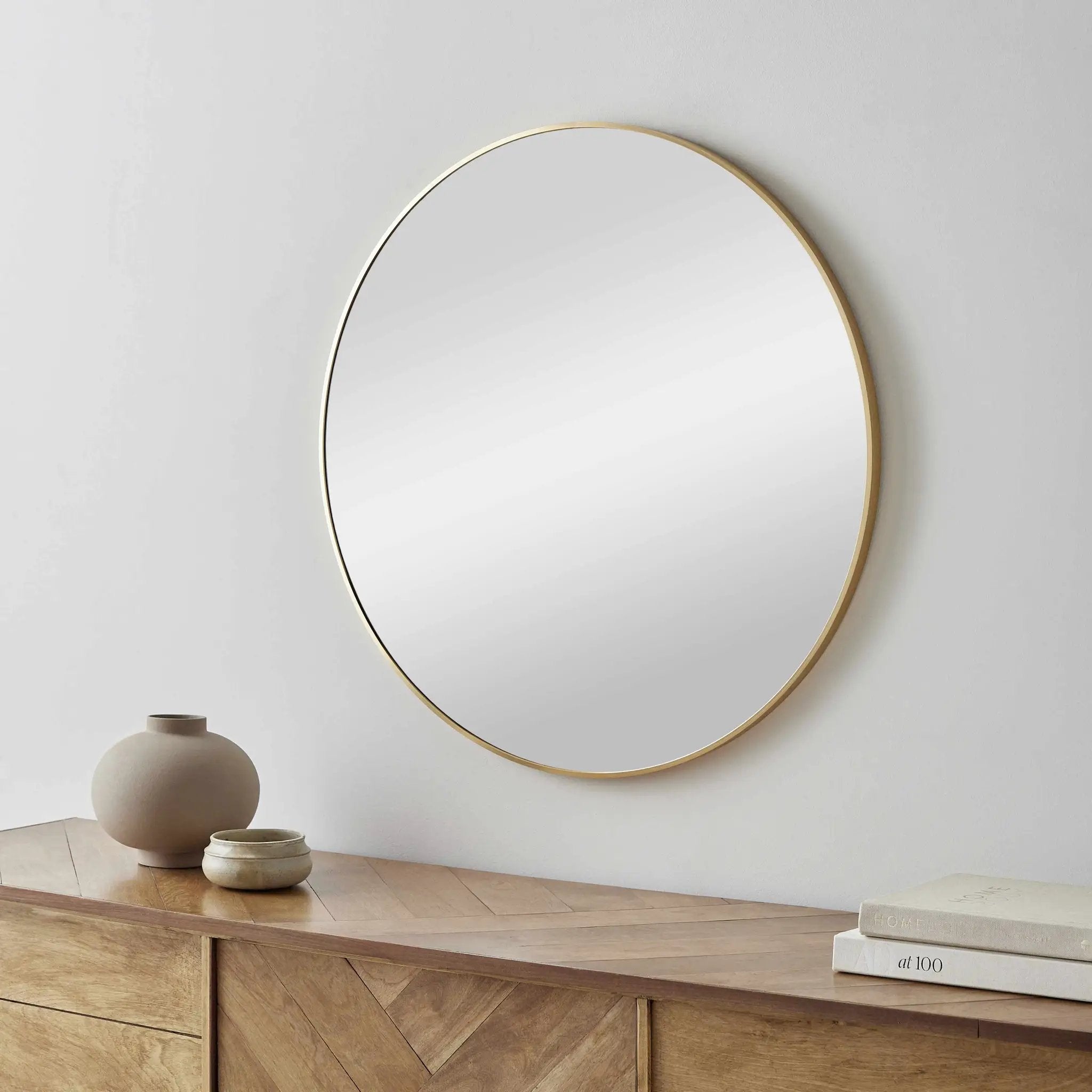 Pontalina Round Gold Mirror by Boutique Rugs
