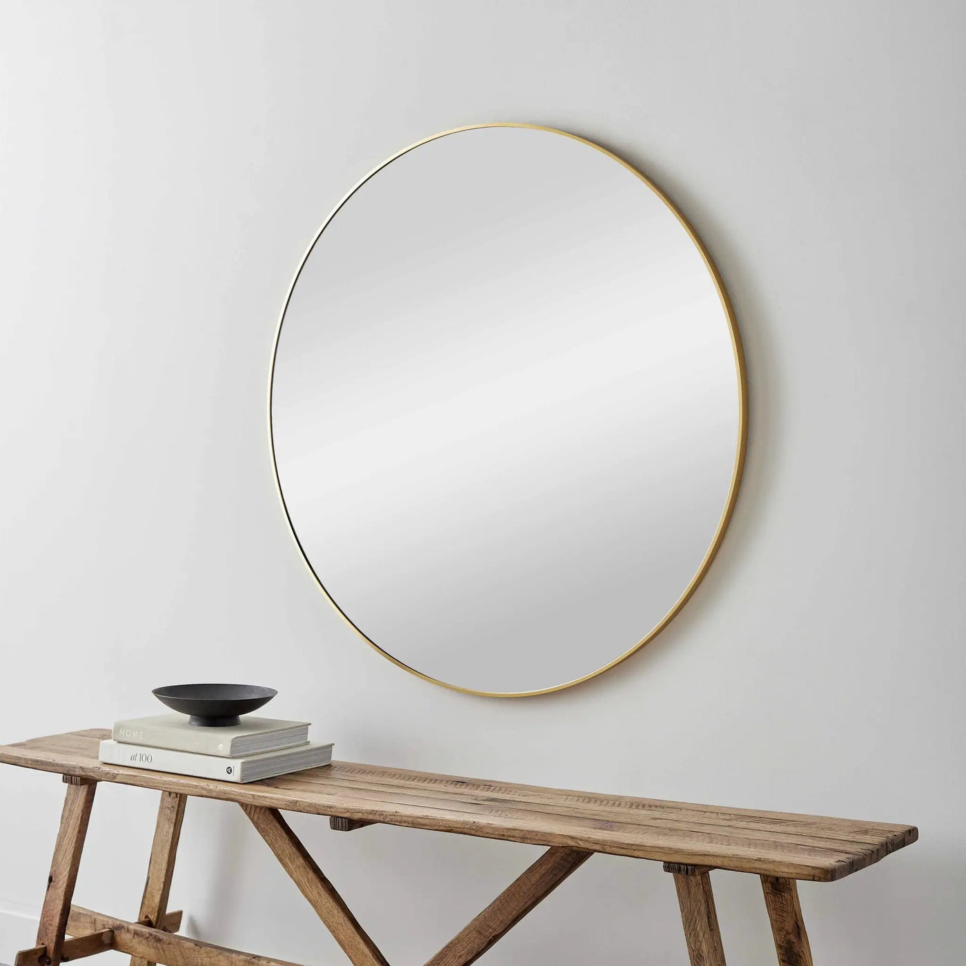 Pontalina Round Gold Mirror by Boutique Rugs