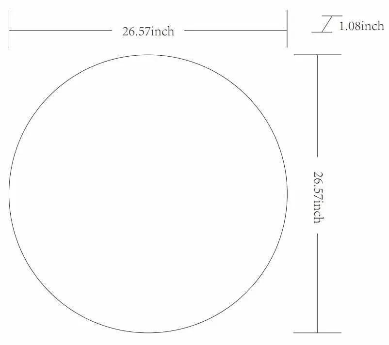 Pontalina Round Silver Gray Mirror by Boutique Rugs