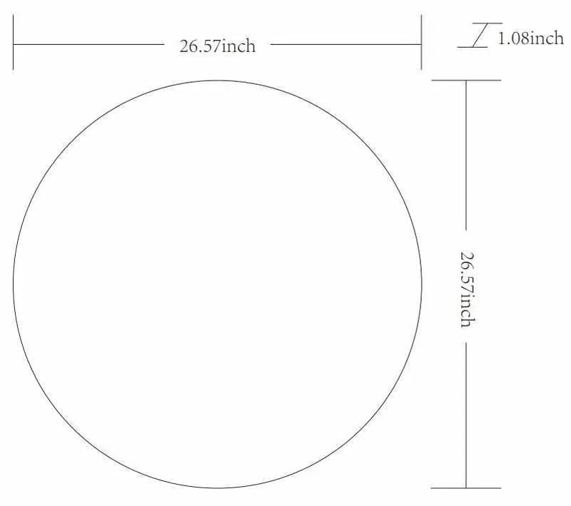Pontalina Round Silver Gray Mirror by Boutique Rugs