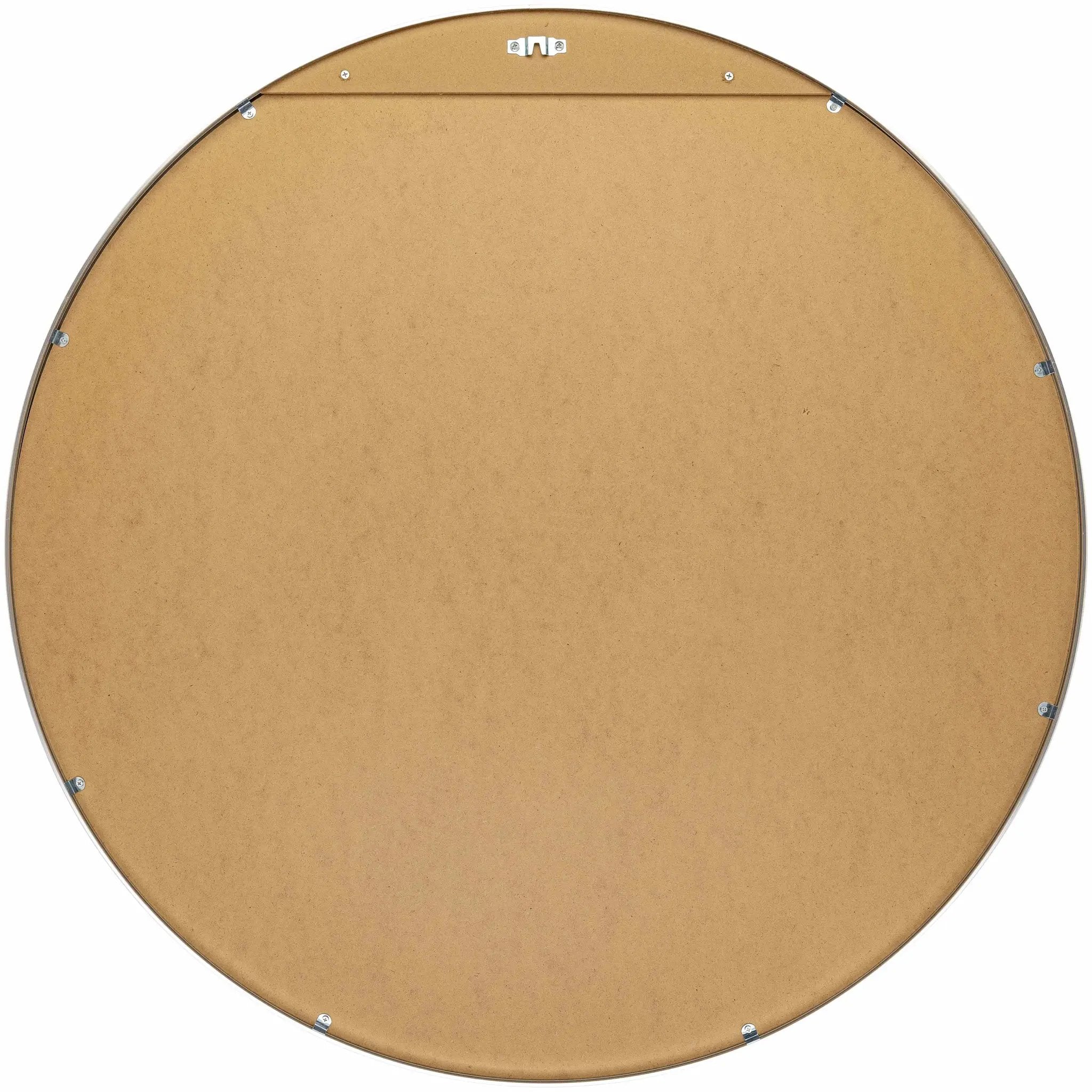 Pontalina Round Silver Gray Mirror by Boutique Rugs