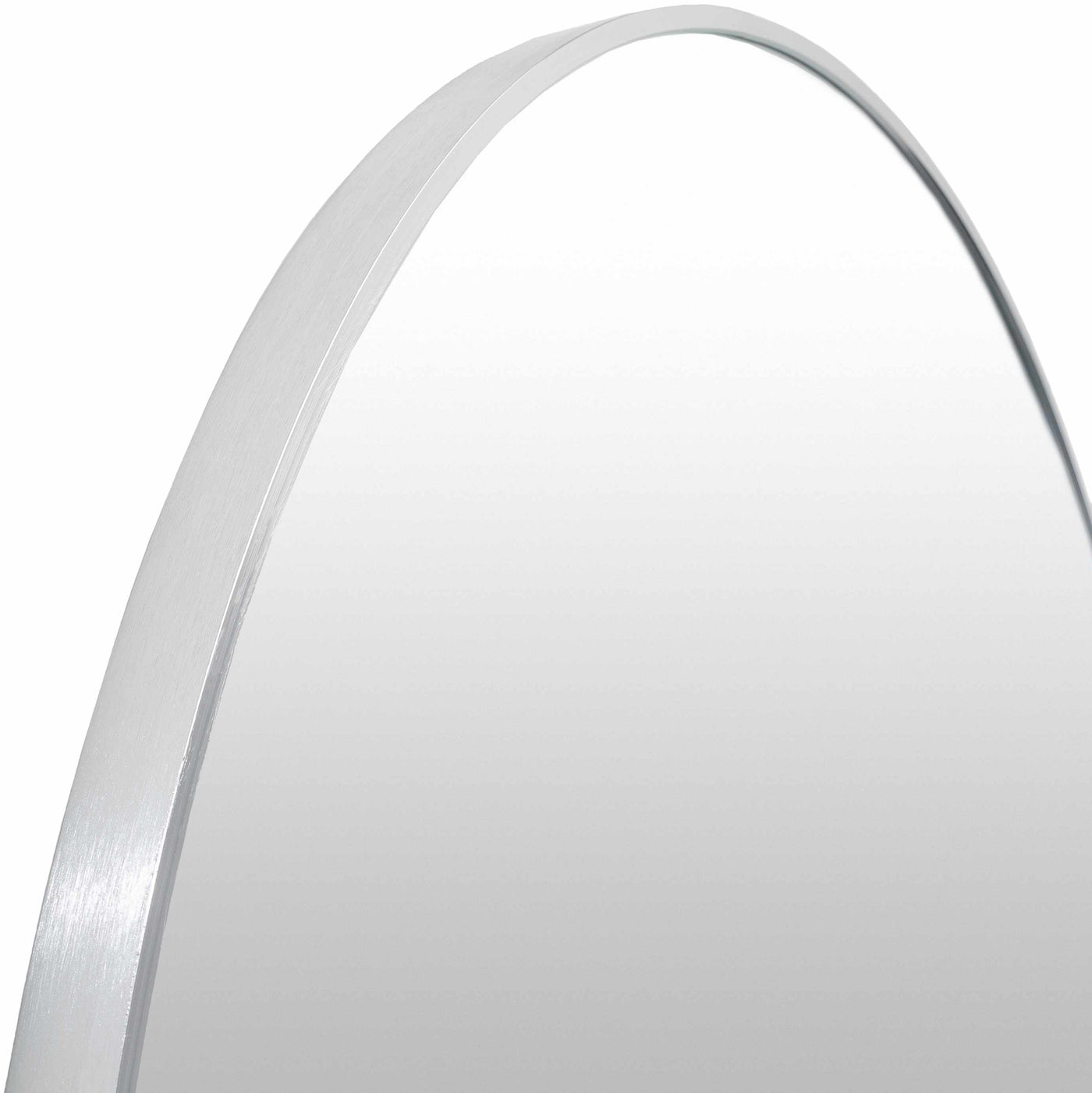 Pontalina Round Silver Gray Mirror by Boutique Rugs