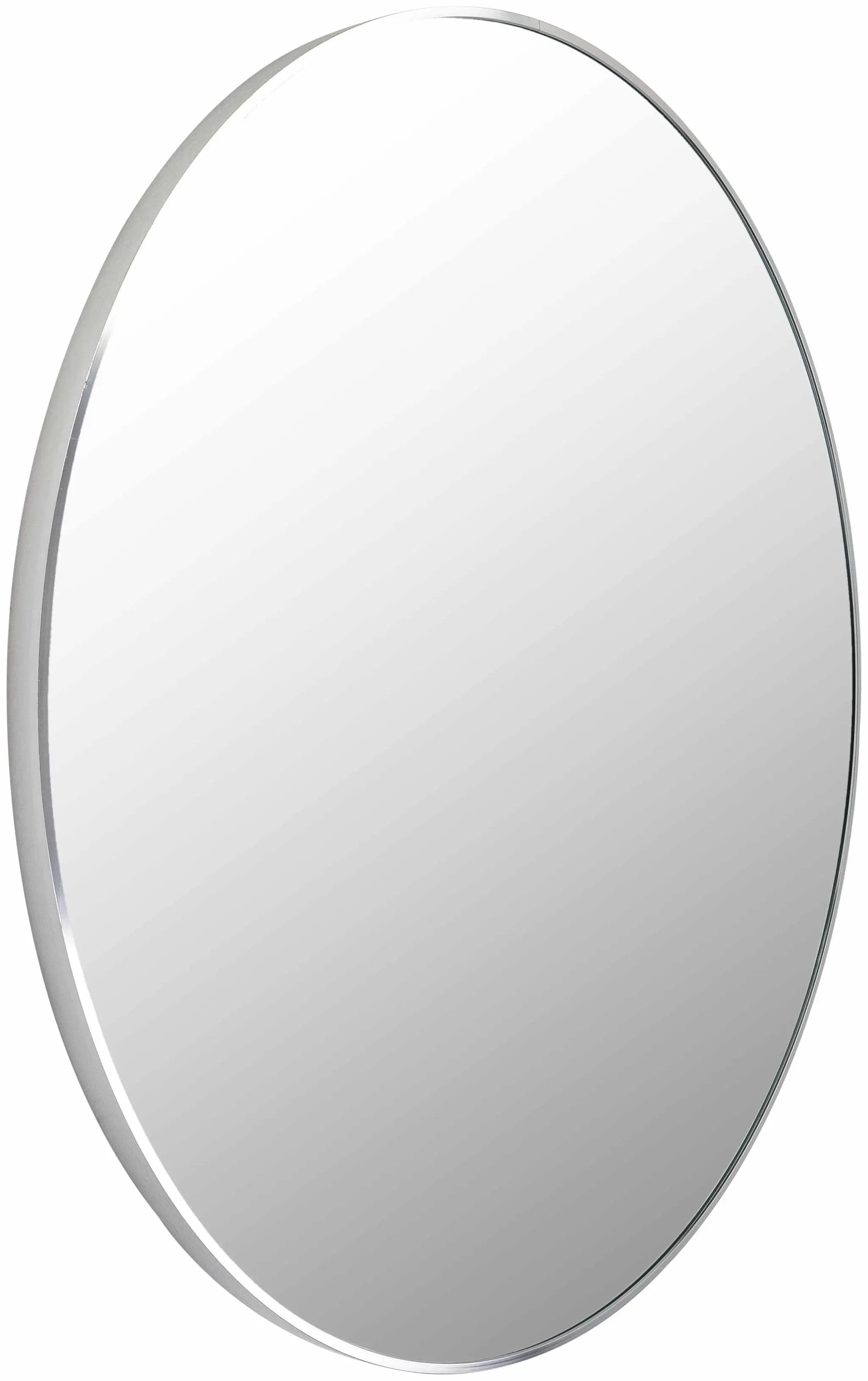 Pontalina Round Silver Gray Mirror by Boutique Rugs