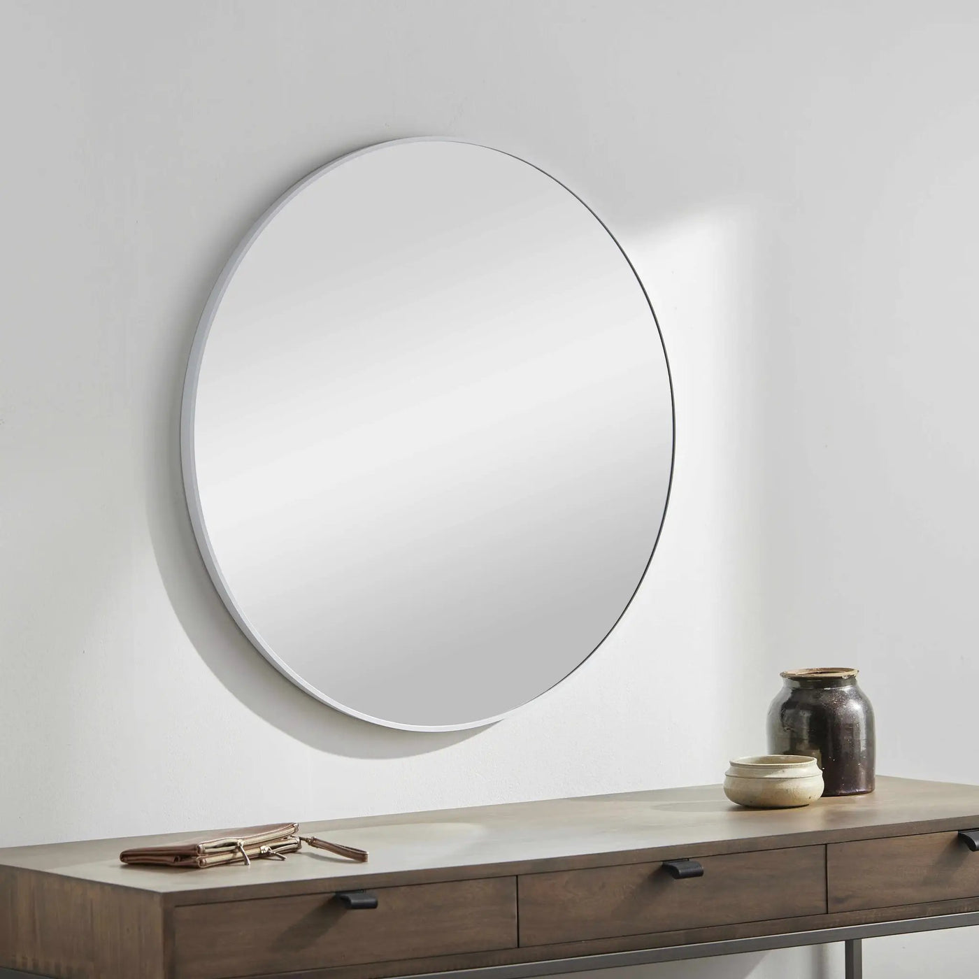 Pontalina Round White Mirror - Clearance by Boutique Rugs