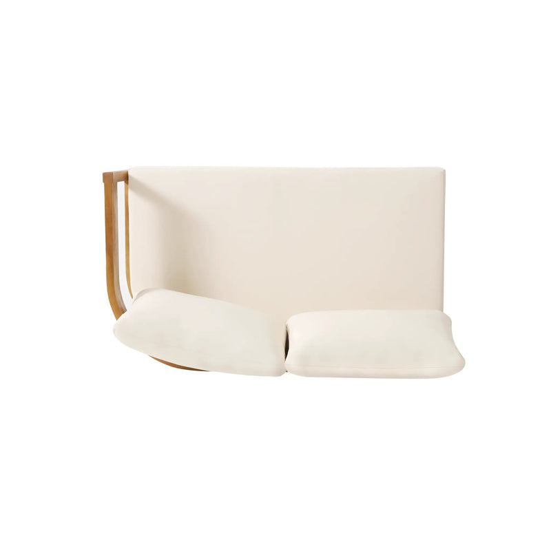 Brooklyn 3-Pieces Patio Conversation Set, Teak+Beige by HouseOfZazla