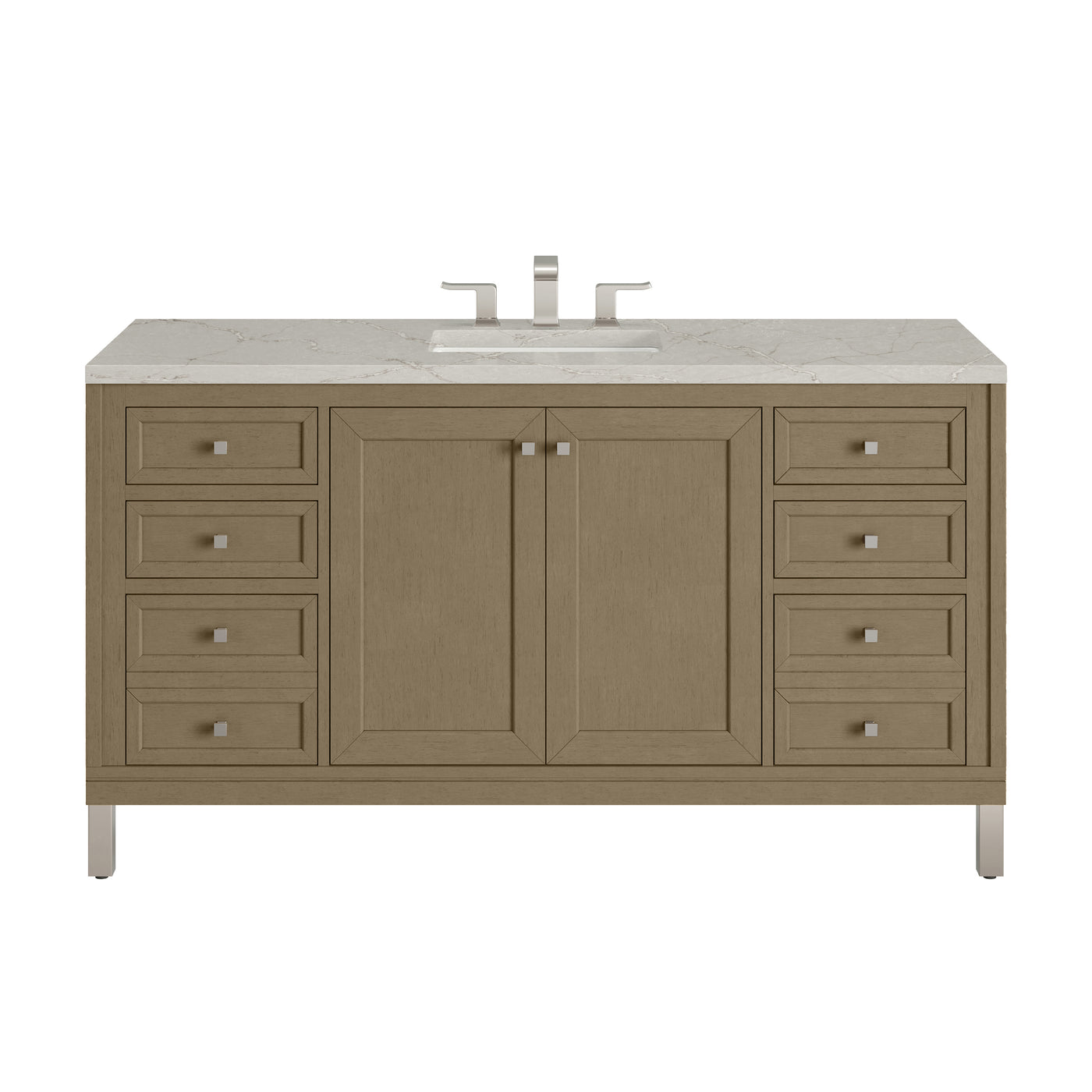 James Martin Chicago 60" Single Bathroom Vanity, Walnut Whisper by James Martin