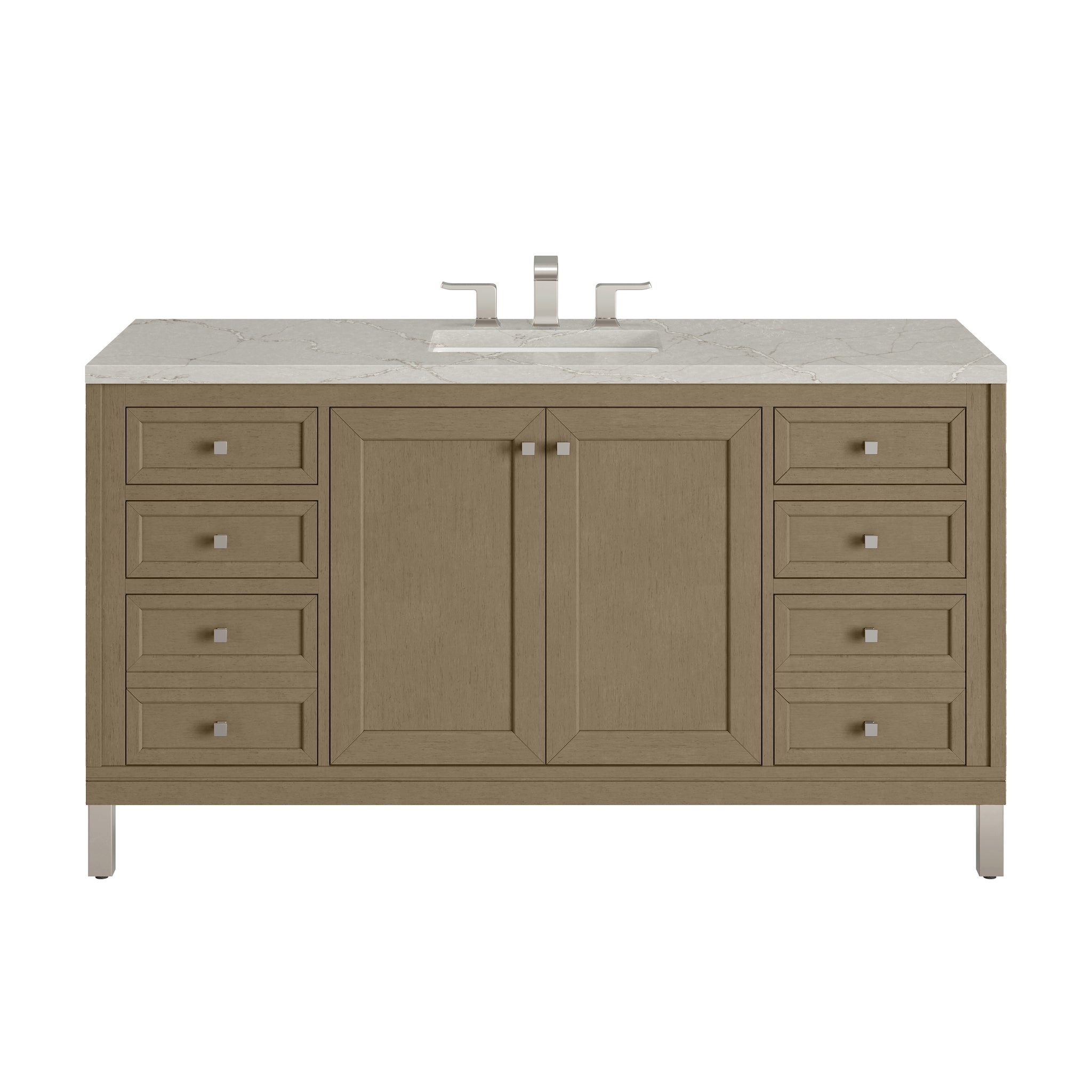 James Martin Chicago 60" Single Bathroom Vanity, Walnut Whisper by James Martin