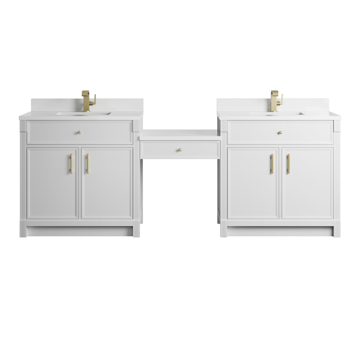James Martin Bellshire 96" Single Bathroom Vanity, Bright White, view 2