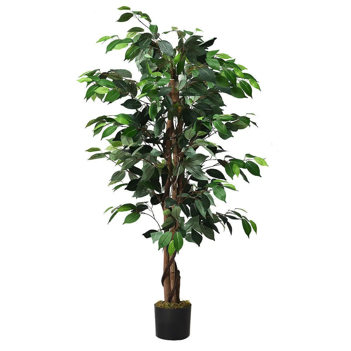 4 Feet In/Outdoor Trunks Artificial Ficus Silk Tree by DirectDeals