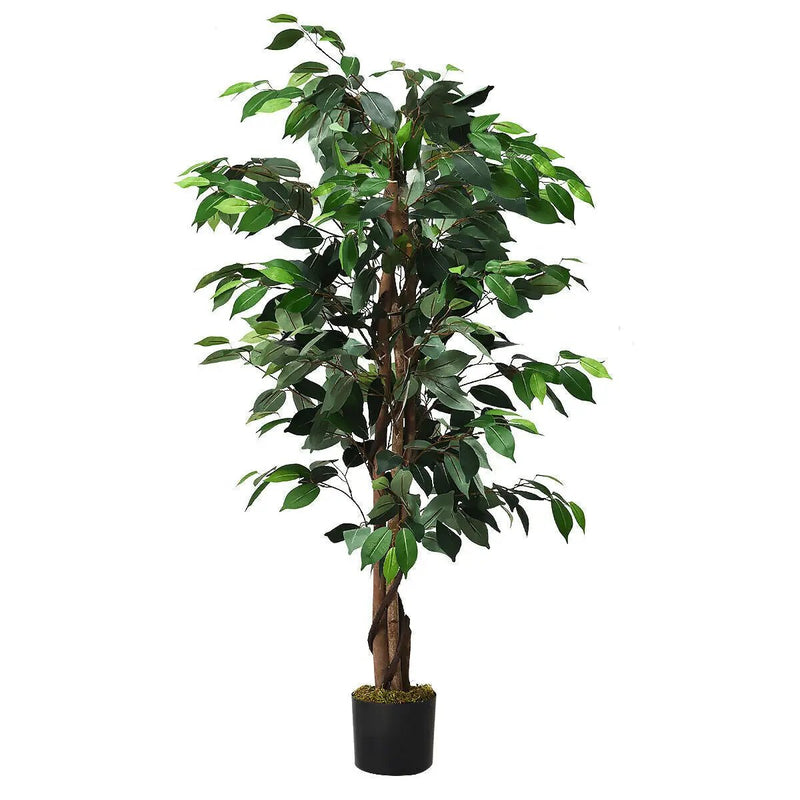 4 Feet In/Outdoor Trunks Artificial Ficus Silk Tree by DirectDeals
