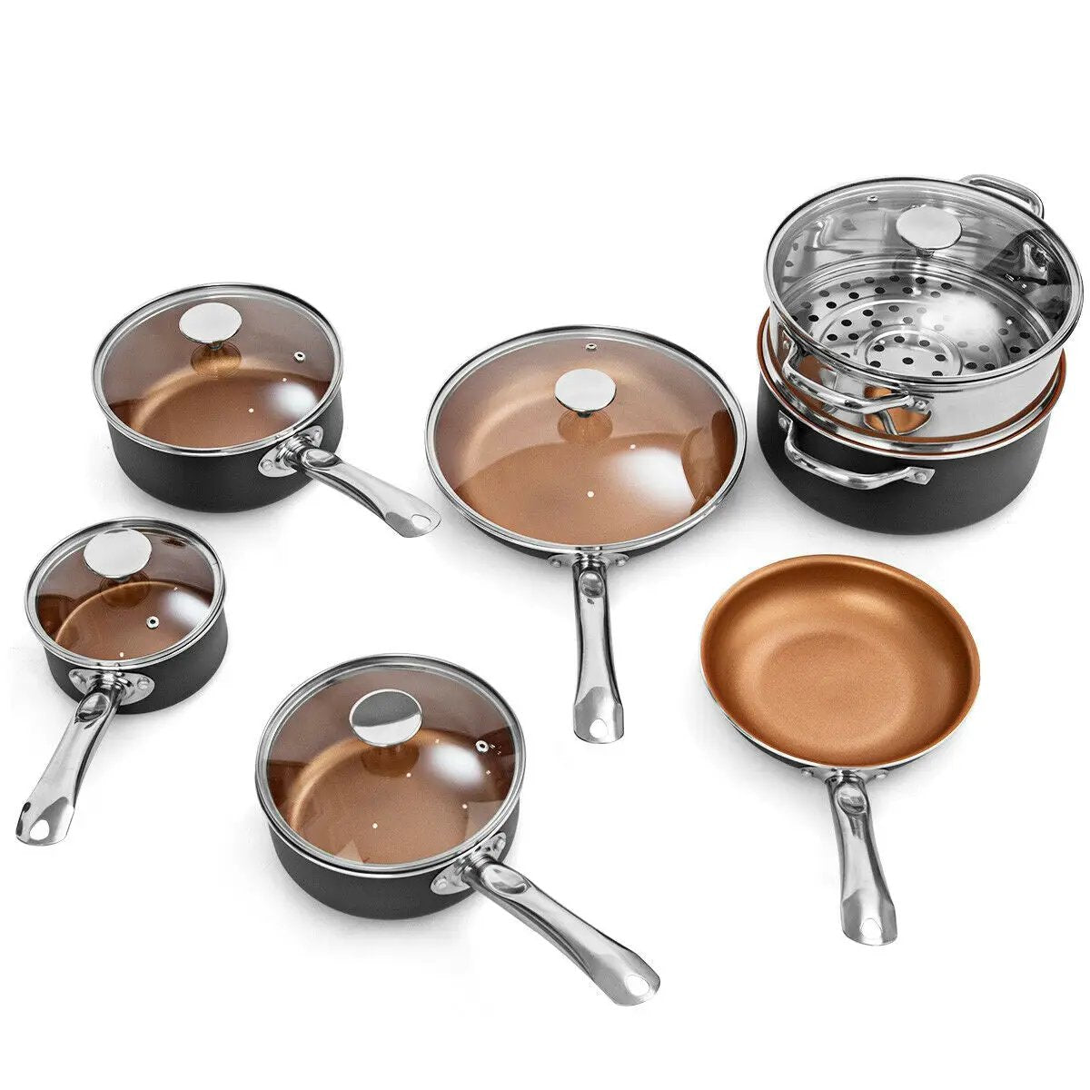 12-Piece Safe Non-stick Cookware Set by DirectDeals