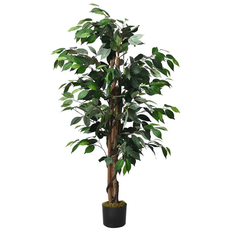 4 Feet In/Outdoor Trunks Artificial Ficus Silk Tree by DirectDeals