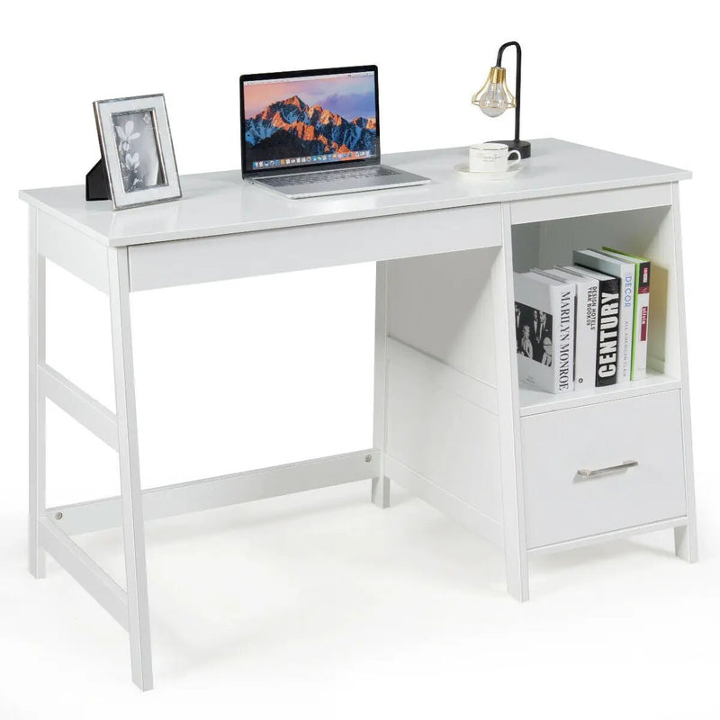 47.5 Inch Modern Home Computer Desk with 2 Storage Drawers by DirectDeals