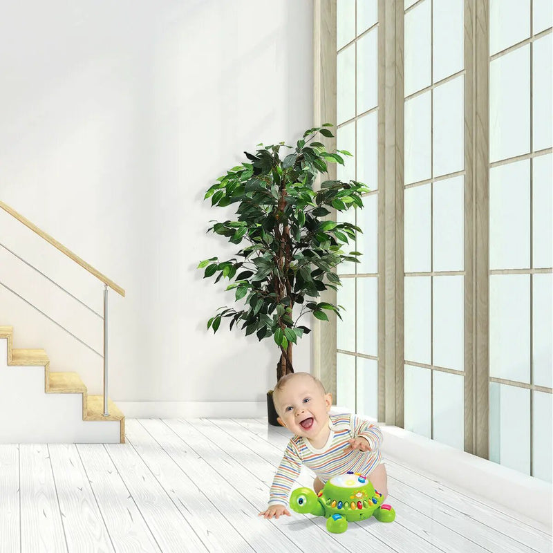 4 Feet In/Outdoor Trunks Artificial Ficus Silk Tree by DirectDeals
