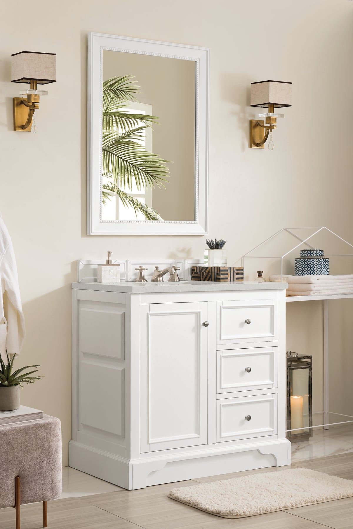 James Martin De Soto 36" Single Bathroom Vanity, Bright White, view 18