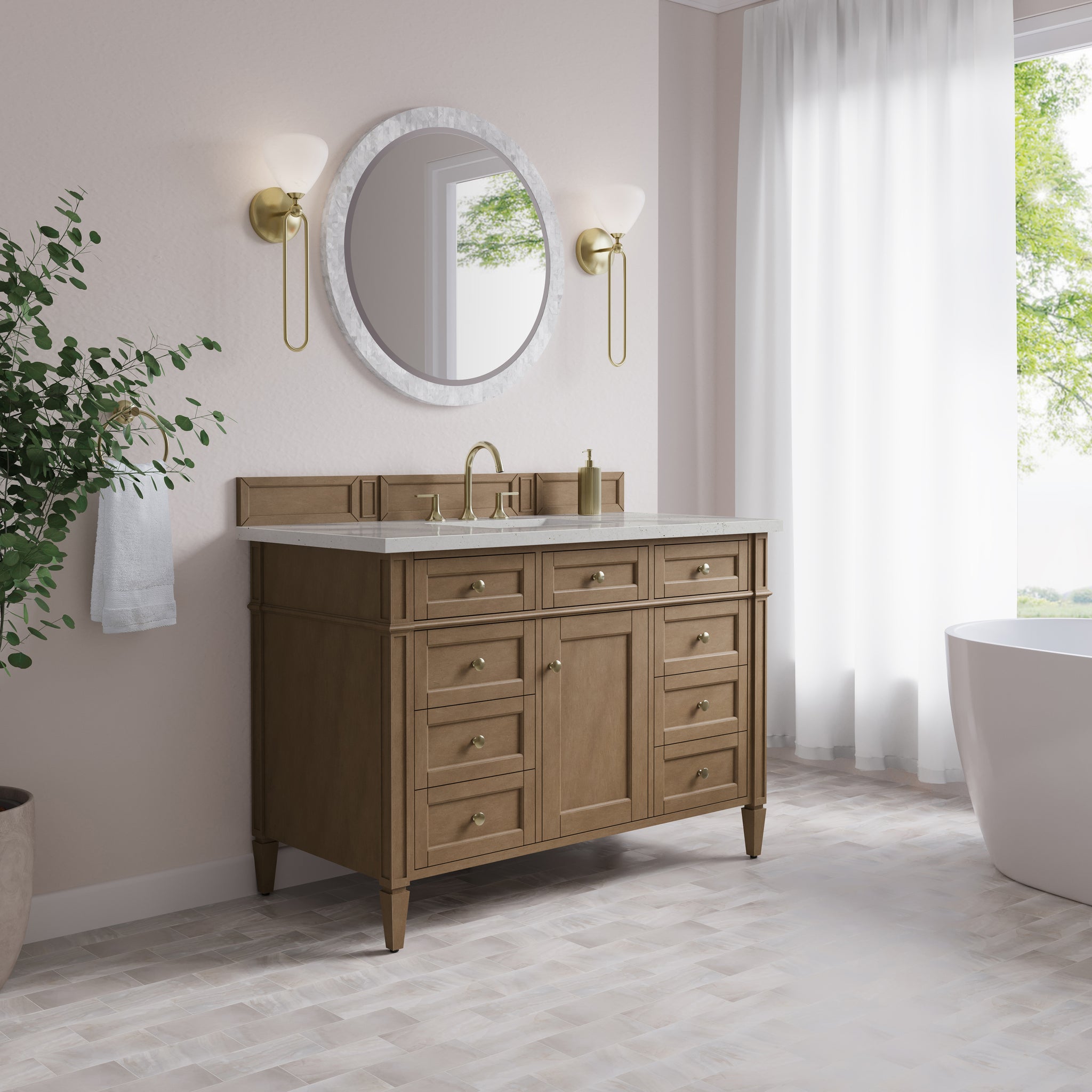 James Martin Brittany 48" Single Bathroom Vanity, Pecan, view 29