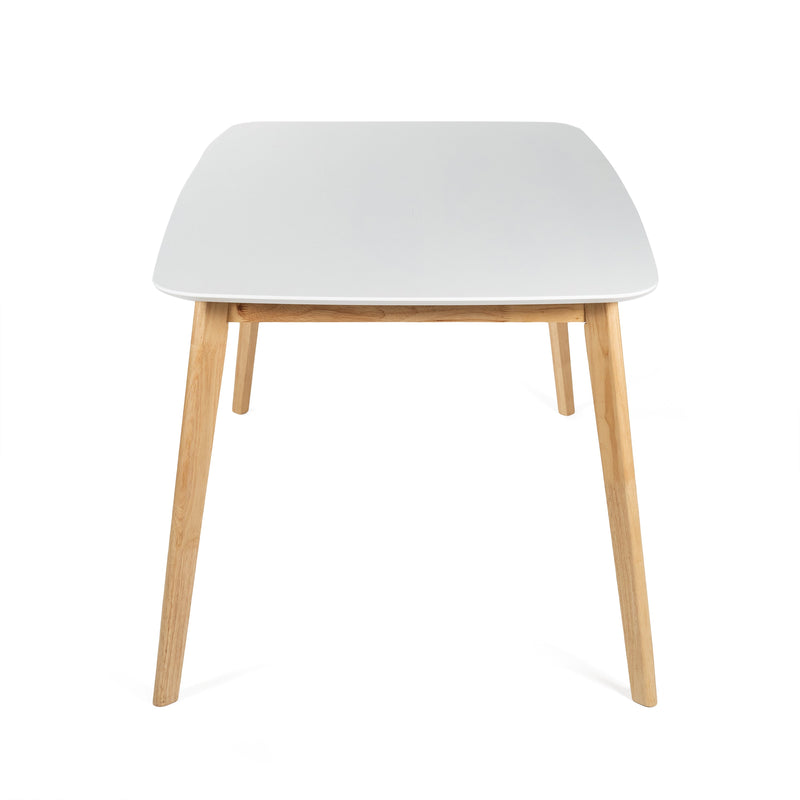 Mid-Century Dining Table with Faux Wood Top - Natural/White, photo 8 of 10