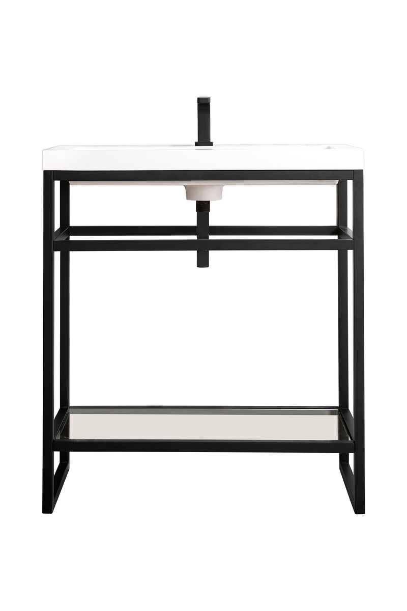 James Martin Boston 31.5" Single Console Vanity, Matte Black by James Martin