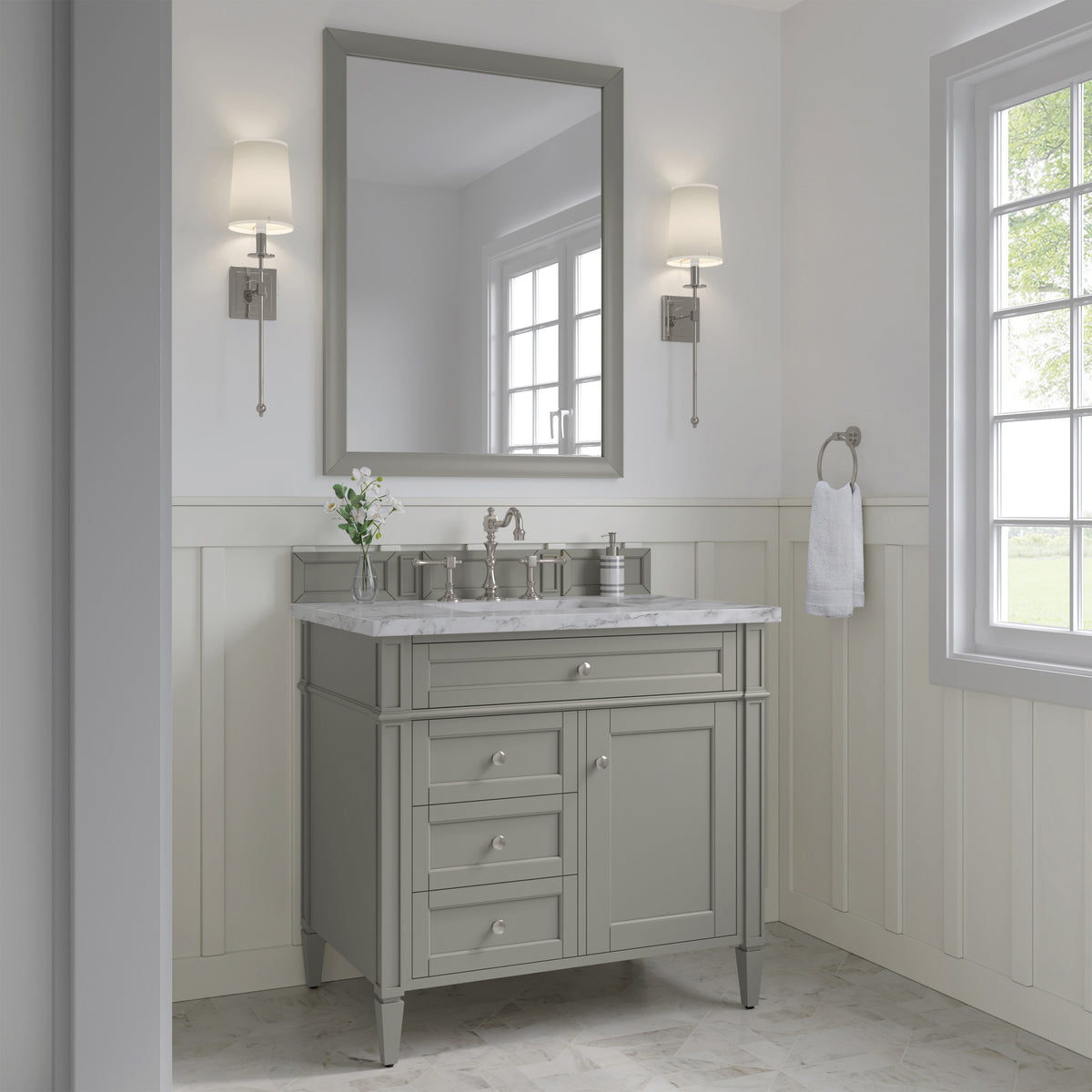 James Martin Brittany 36" Single Bathroom Vanity, Urban Gray, view 34