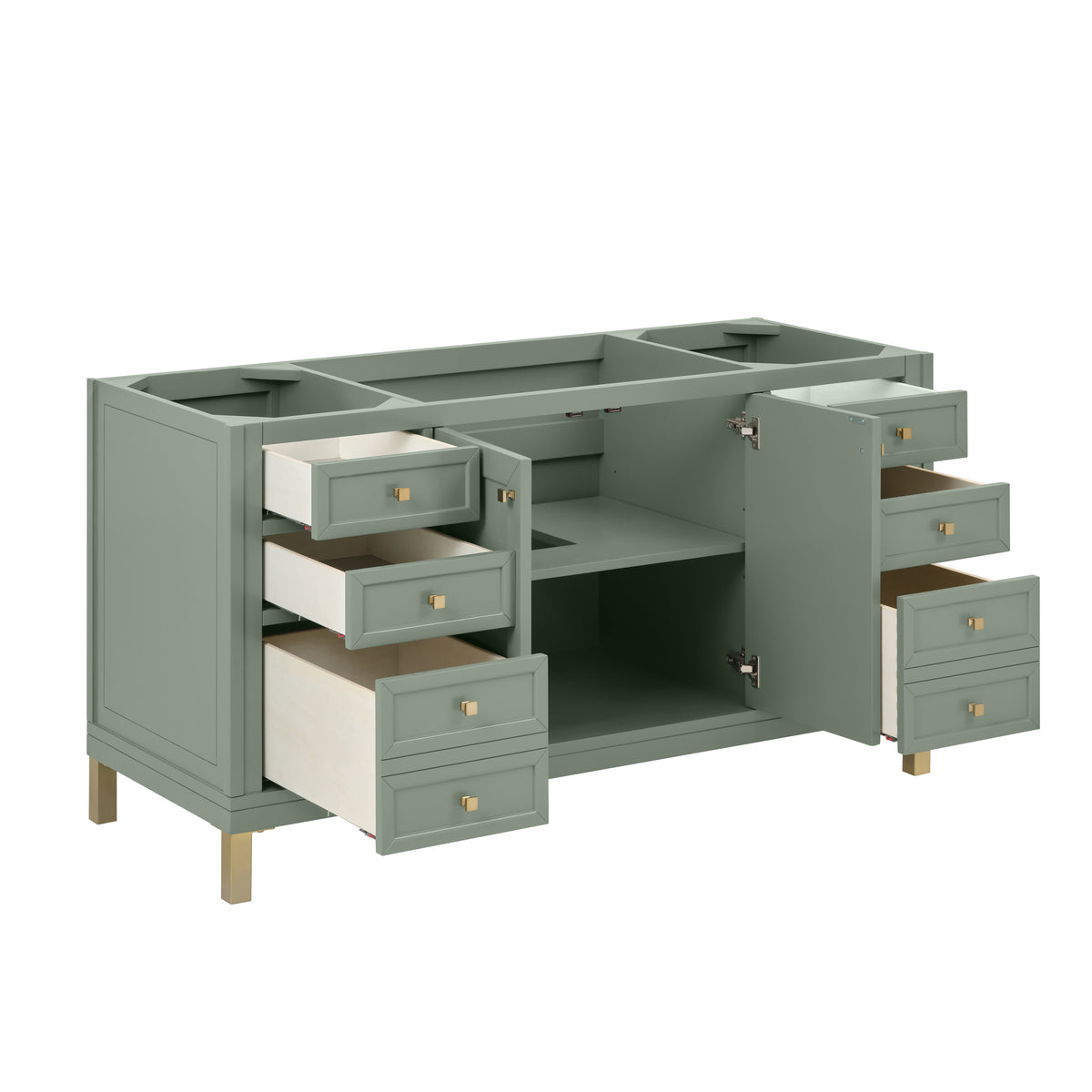James Martin Chicago 60" Single Bathroom Vanity, Smokey Celadon, view 21