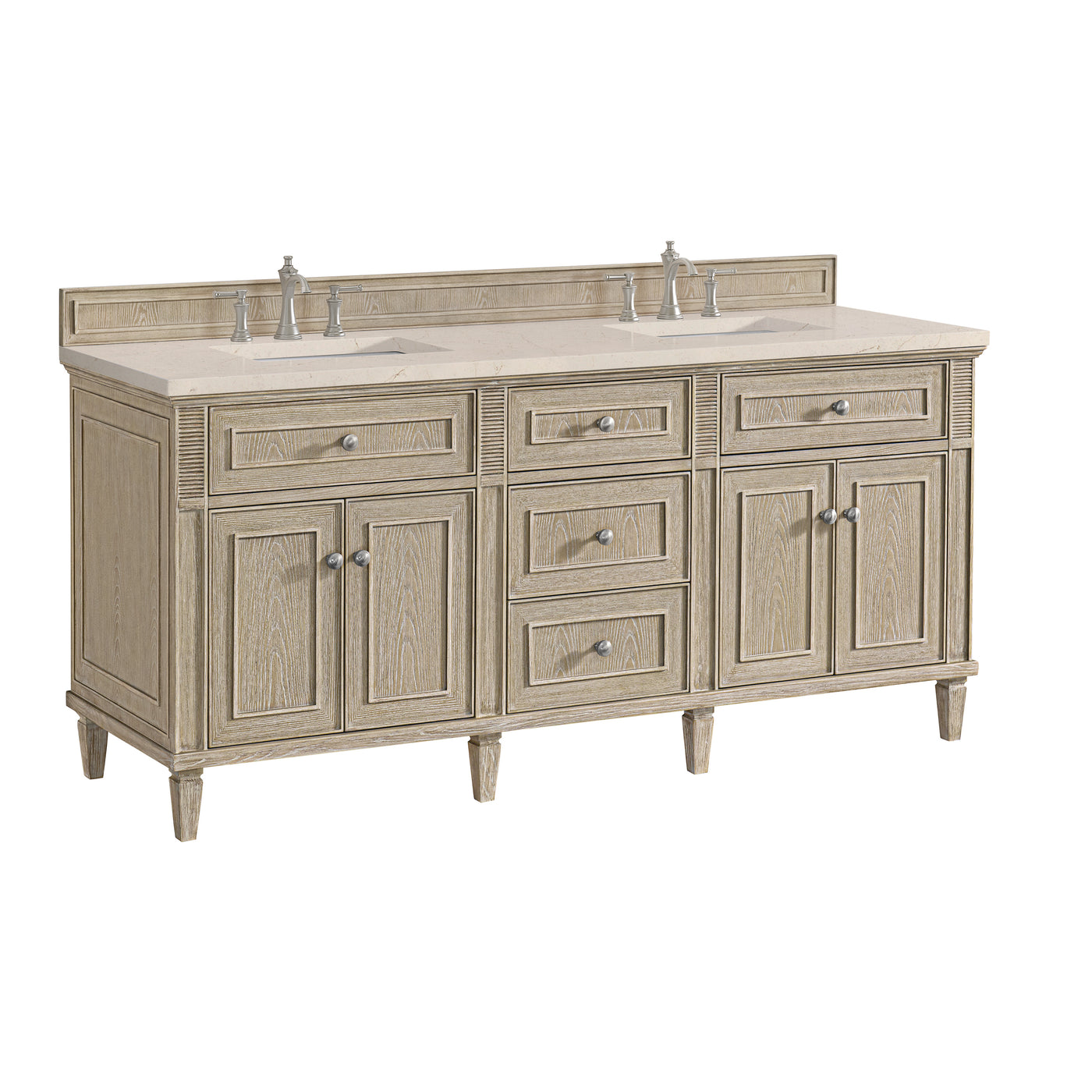 James Martin Lorelai 72" Double Bathroom Vanity, Whitewashed Oak by James Martin