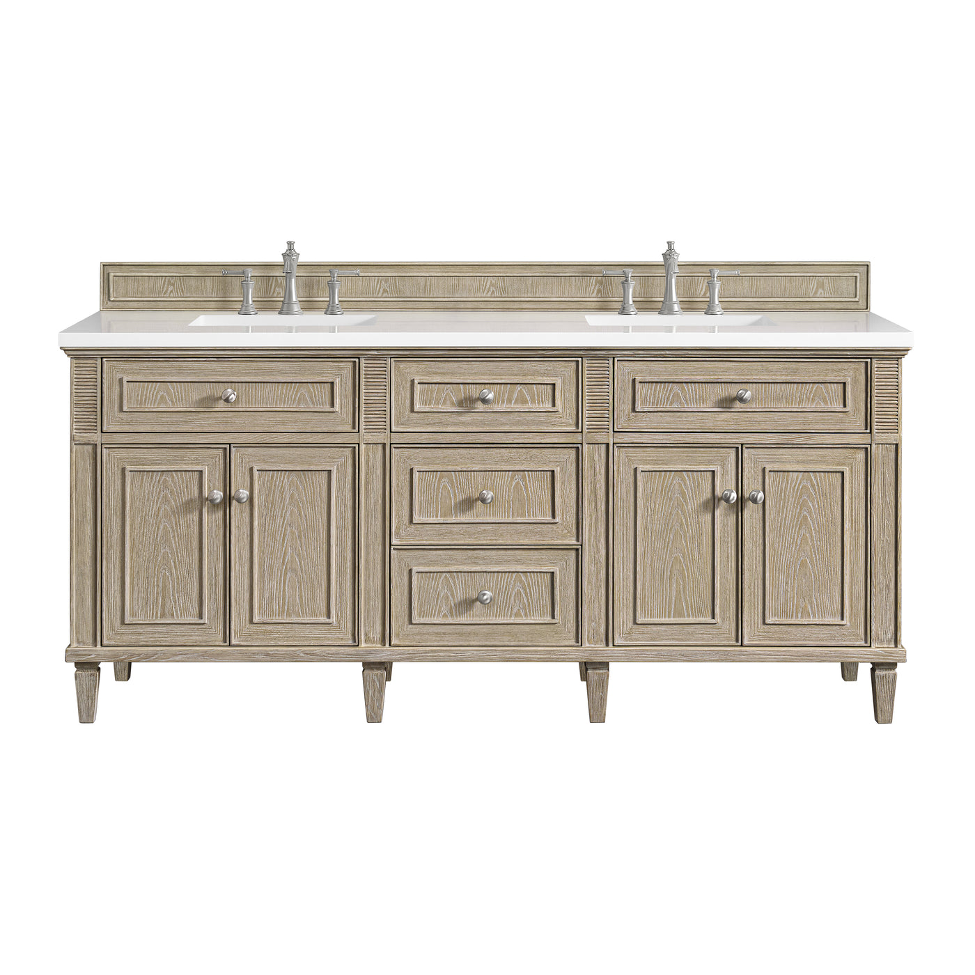 James Martin Lorelai 72" Double Bathroom Vanity, Whitewashed Oak by James Martin