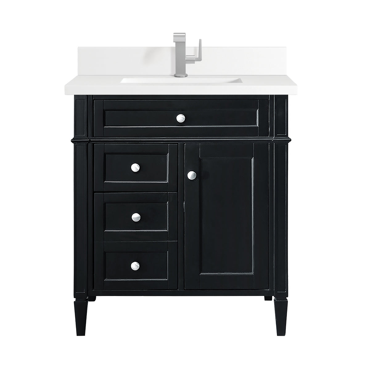 James Martin Brittany 30" Single Bathroom Vanity, Black Onyx, view 25
