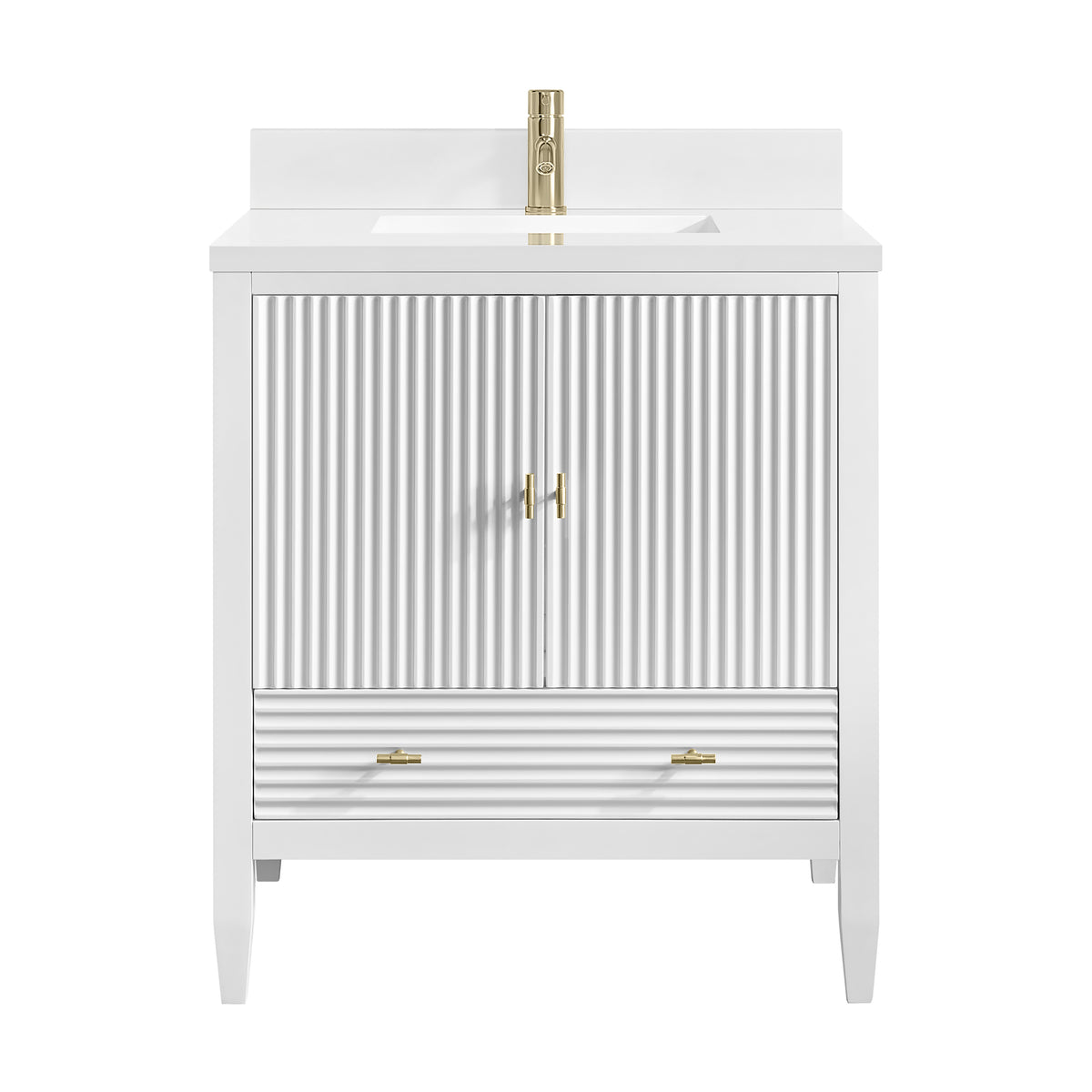 James Martin Myrrin 30" Single Bathroom Vanity, Bright White, view 39