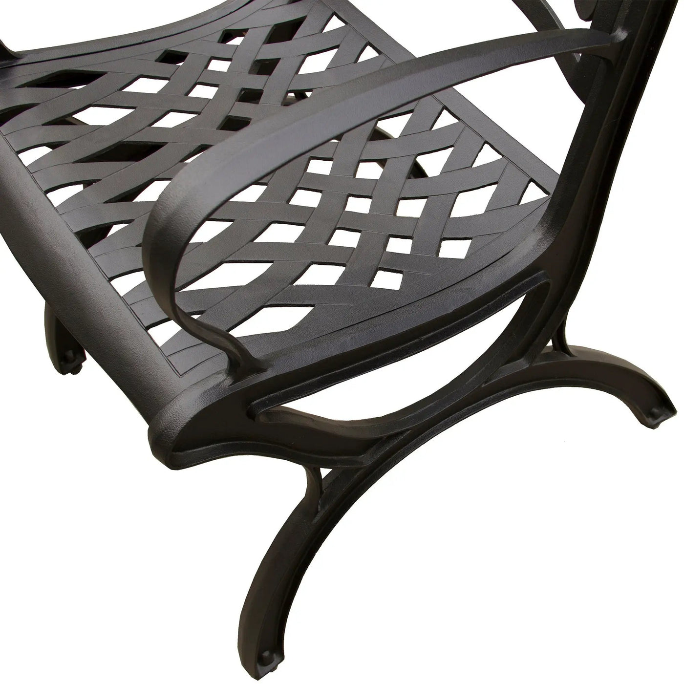 Outdoor Aluminum 7pc Hexagon Patio Dining Set, Lazy Susan, Six Chairs by Sharicks