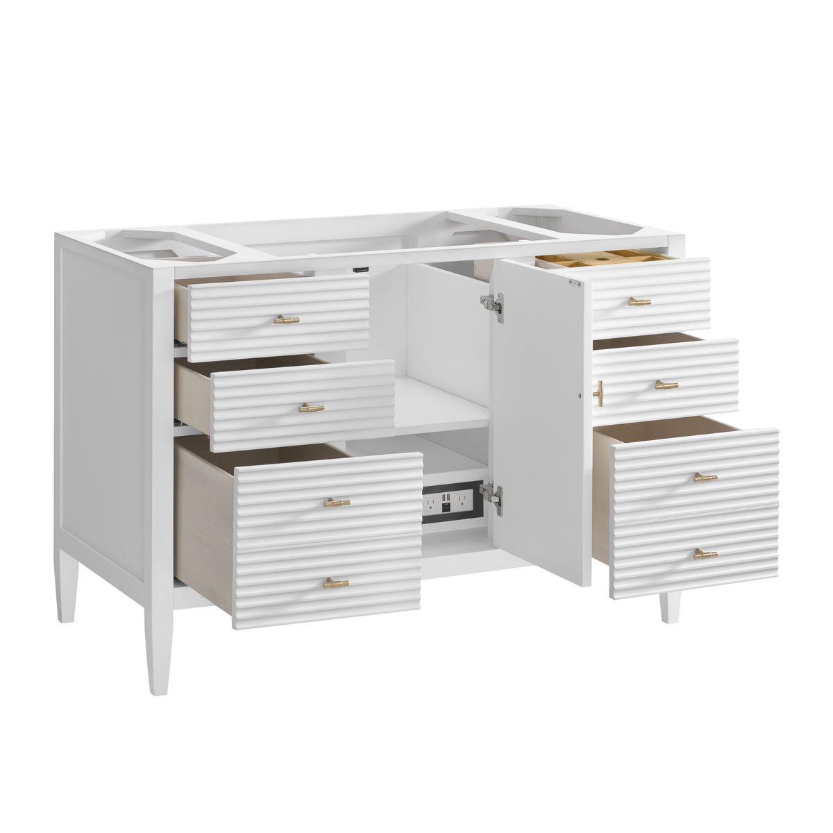 James Martin Myrrin 48" Single Bathroom Vanity, Bright White, view 22