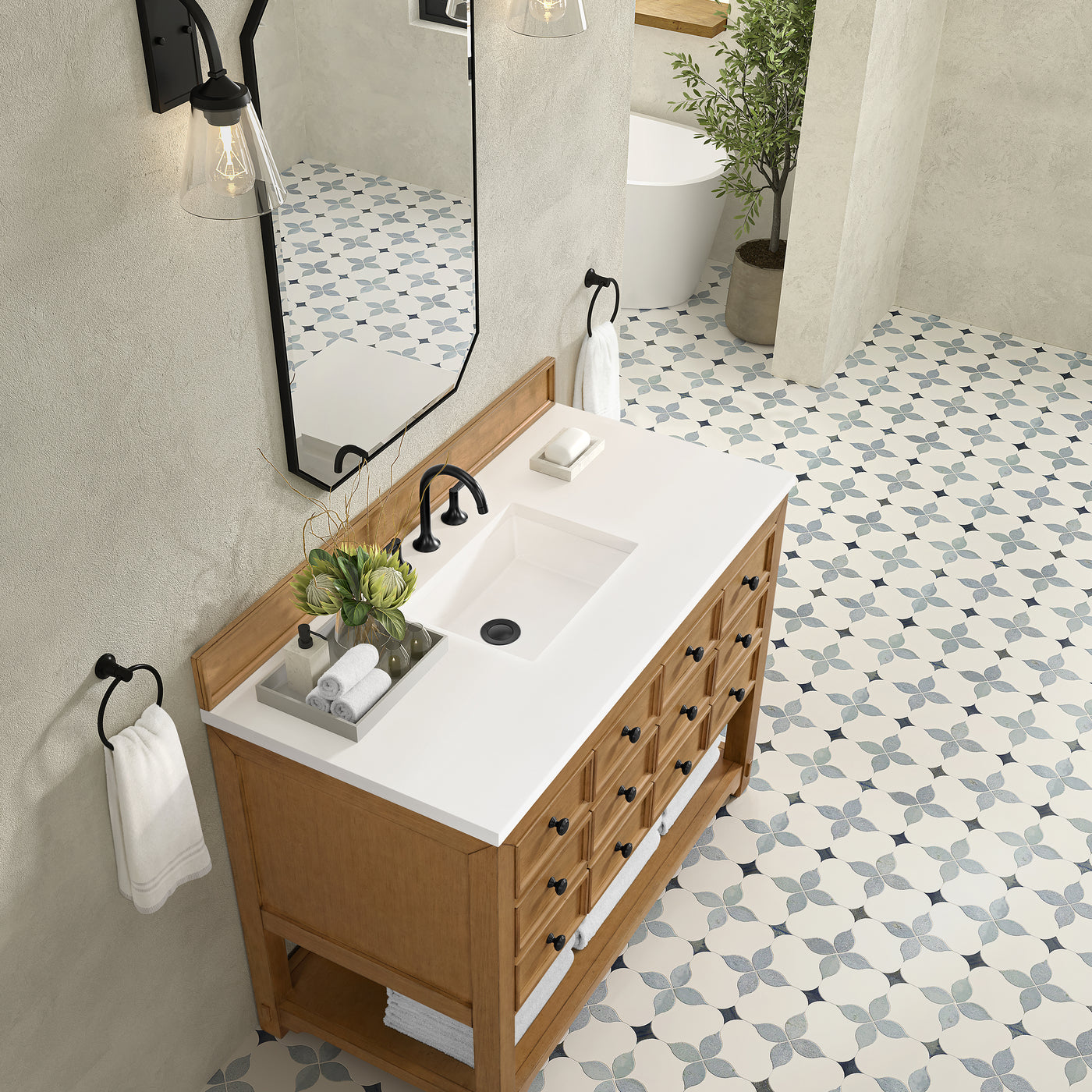 James Martin Malibu 48" Single Bathroom Vanity, Amber Birch by James Martin