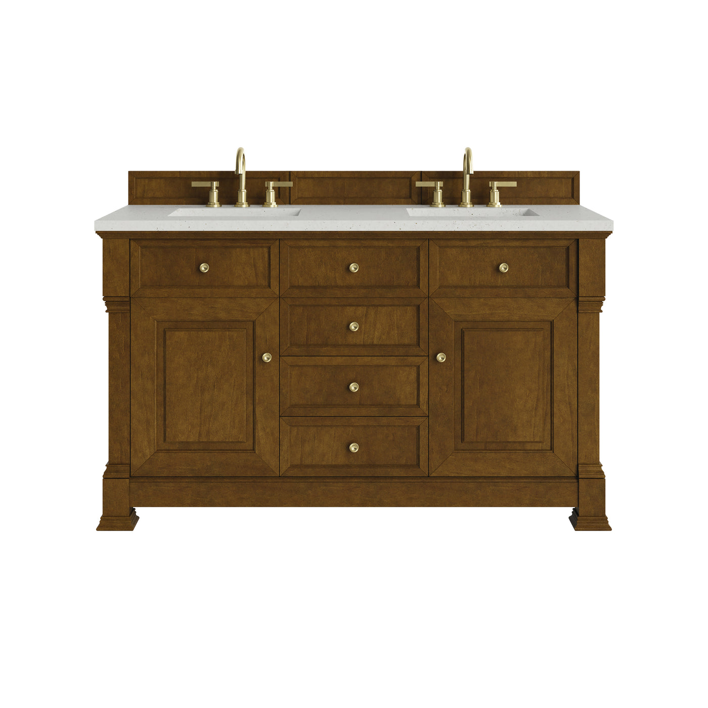 James Martin Brookfield 60" Double Bathroom Vanity, Honey Oak by James Martin