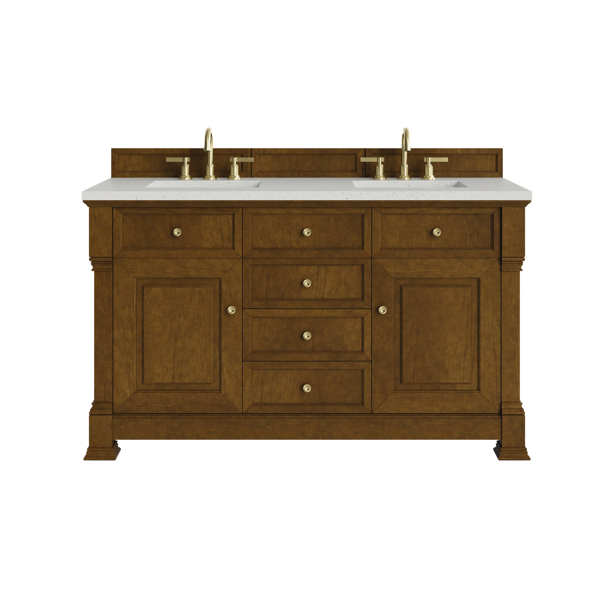 James Martin Brookfield 60" Double Bathroom Vanity, Honey Oak by James Martin