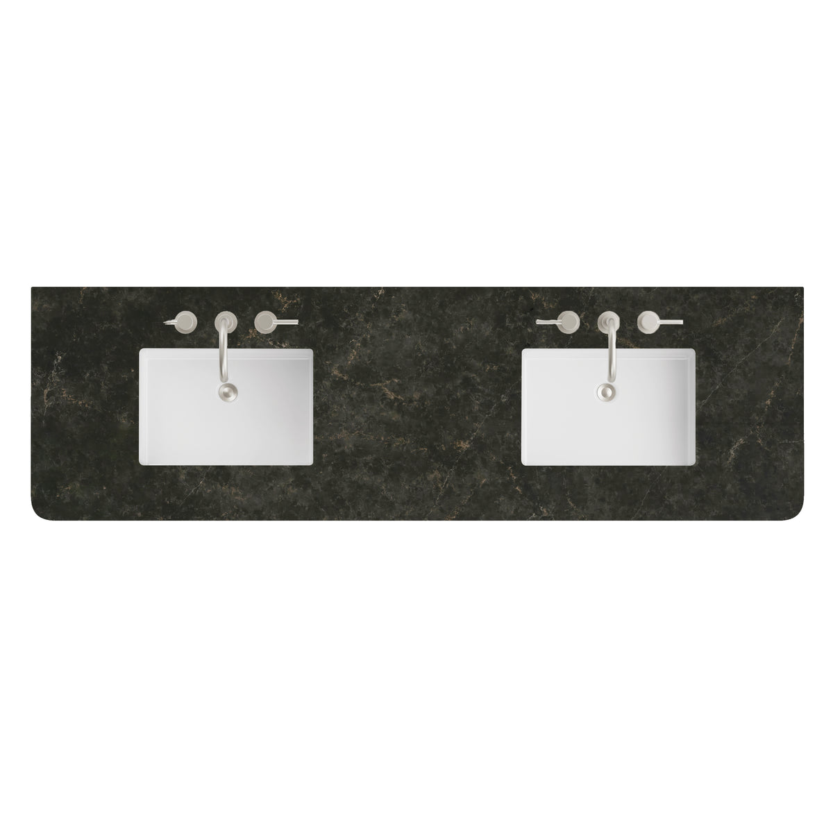 James Martin 72" Double Vanity Top with Phantome (Radius Cut, Widespread) countertop
