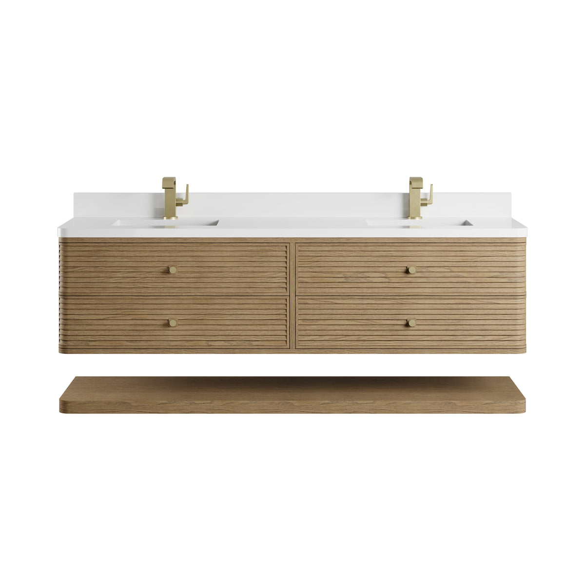 James Martin Allamari 72" Floating Double Bathroom Vanity, Dune Mist, view 19
