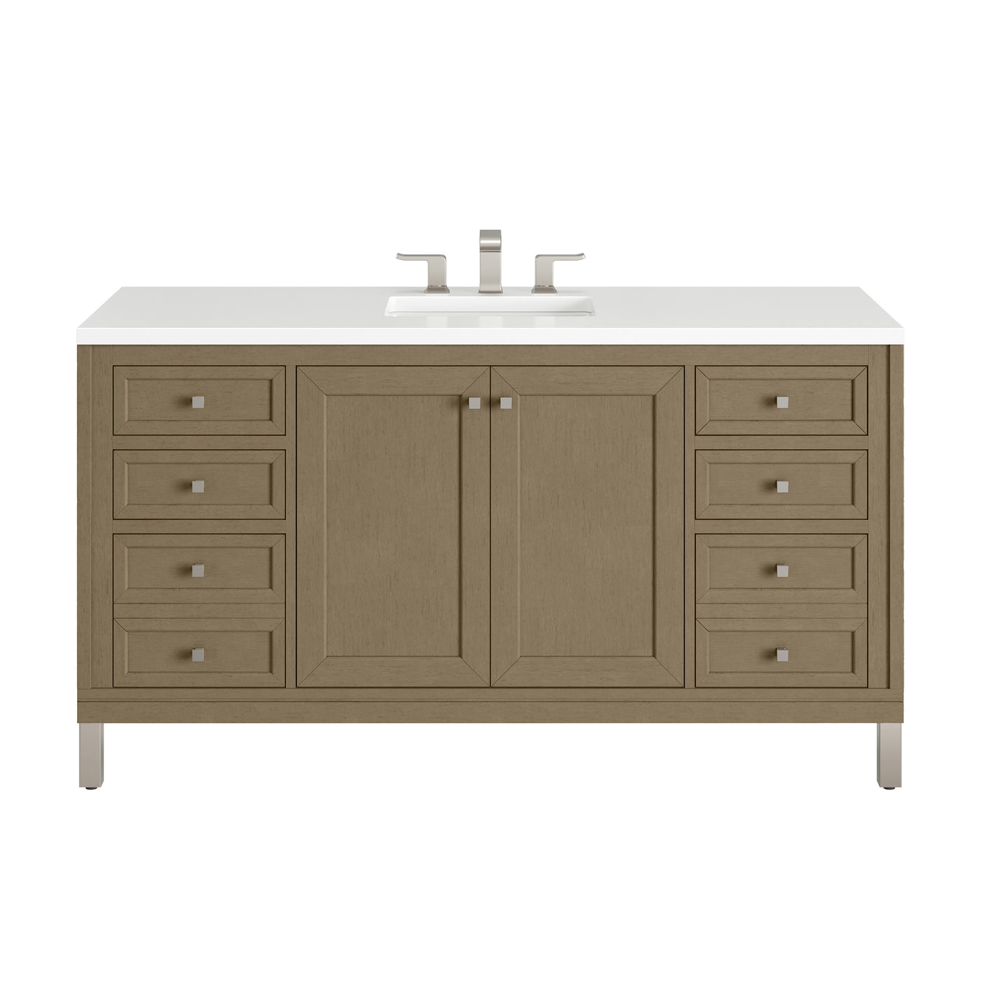 James Martin Chicago 60" Single Bathroom Vanity, Walnut Whisper by James Martin