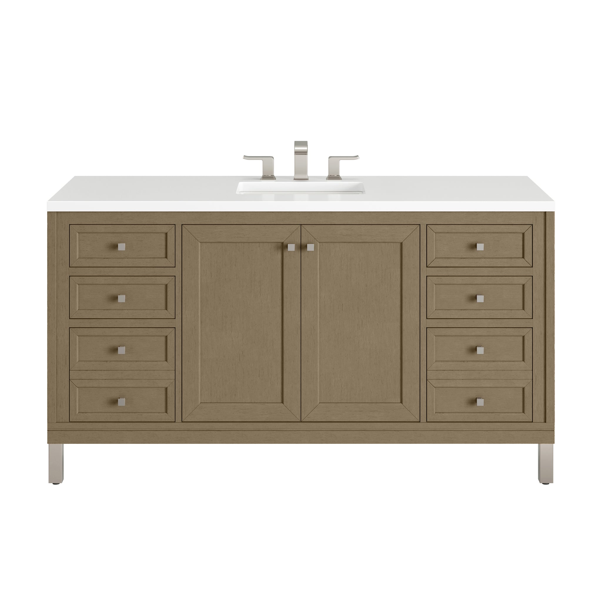 James Martin Chicago 60" Single Bathroom Vanity, Walnut Whisper by James Martin