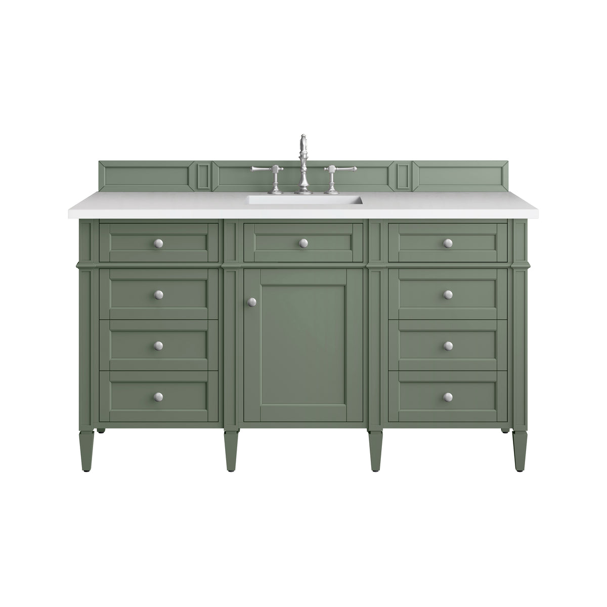 James Martin Brittany 60" Single Bathroom Vanity, Smokey Celadon, view 35