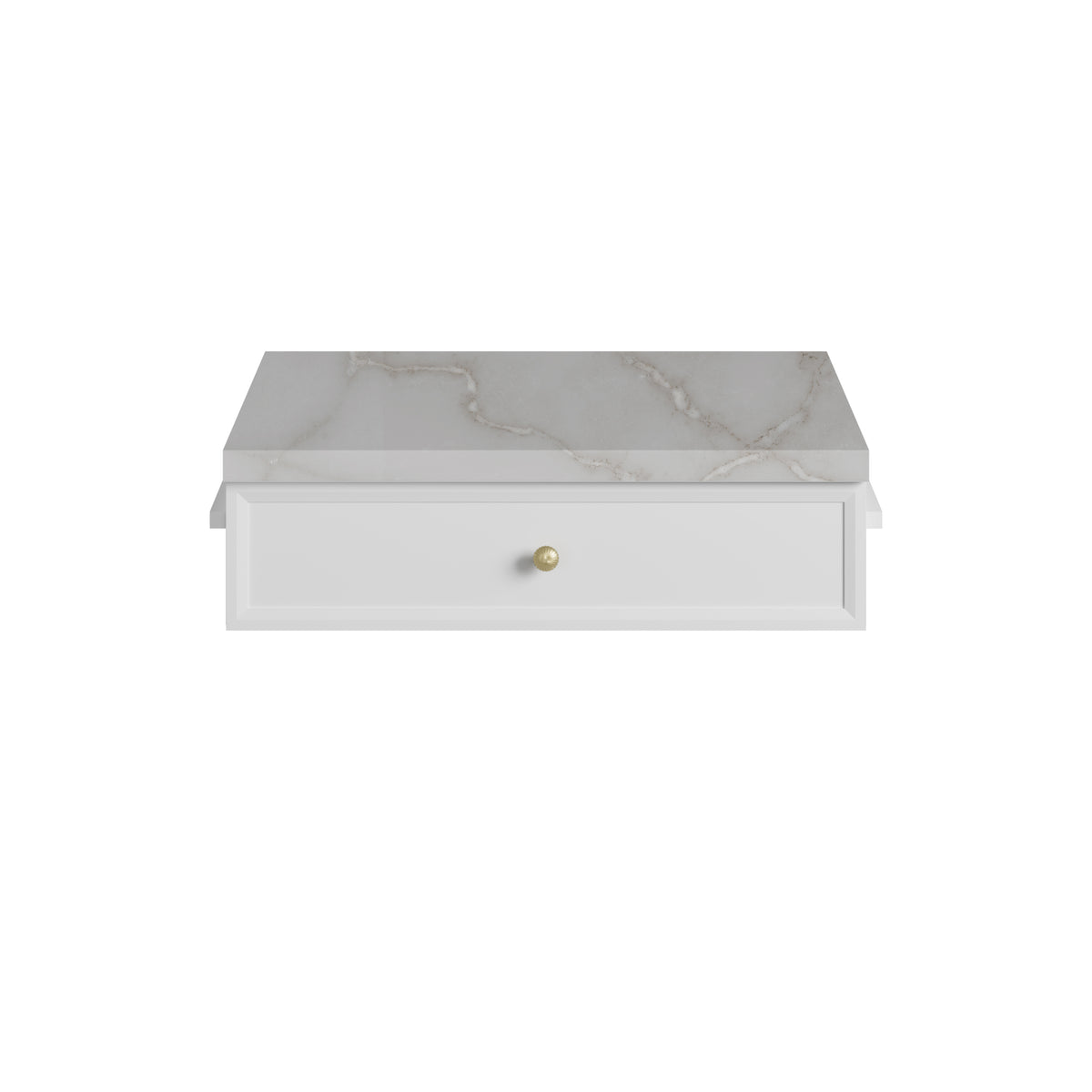 James Martin Bellshire 24" Drawer Unit, Bright White with Victorian Silver countertop