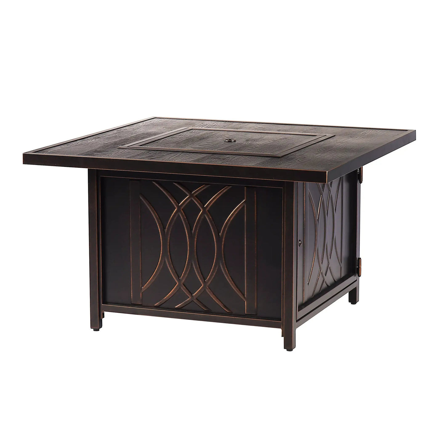 Aluminum 42-in Square Propane Fire Table with Beads, Covers and Lid by Sharicks