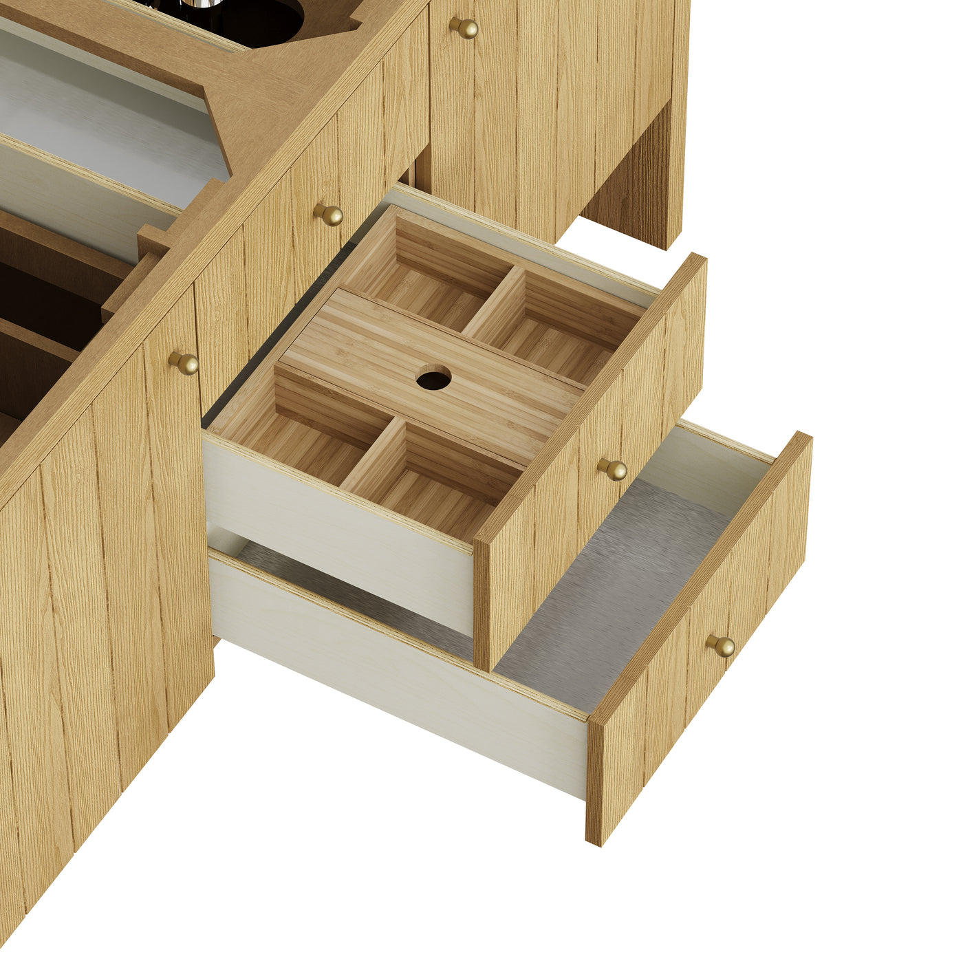 James Martin Hudson 60" Double Bathroom Vanity, Light Natural Oak by James Martin
